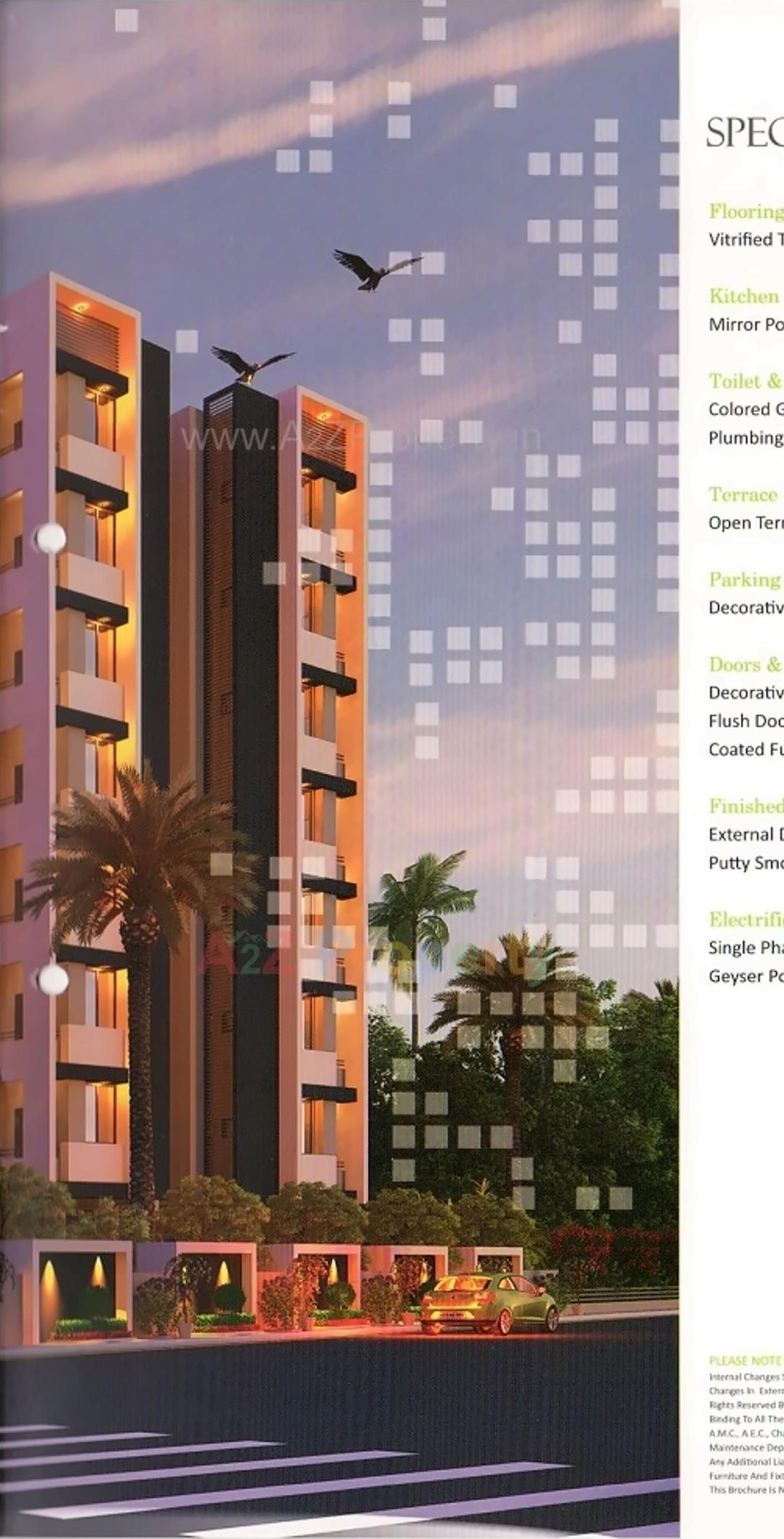 3D Elevation of real estate project Solitair Sky located at Odhav, Ahmedabad, Gujarat