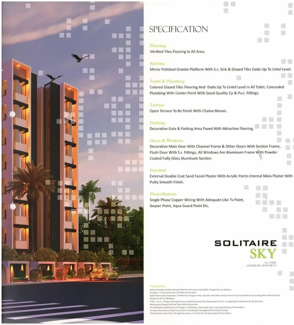  of real estate project Solitair Sky located at Odhav, Ahmedabad, Gujarat