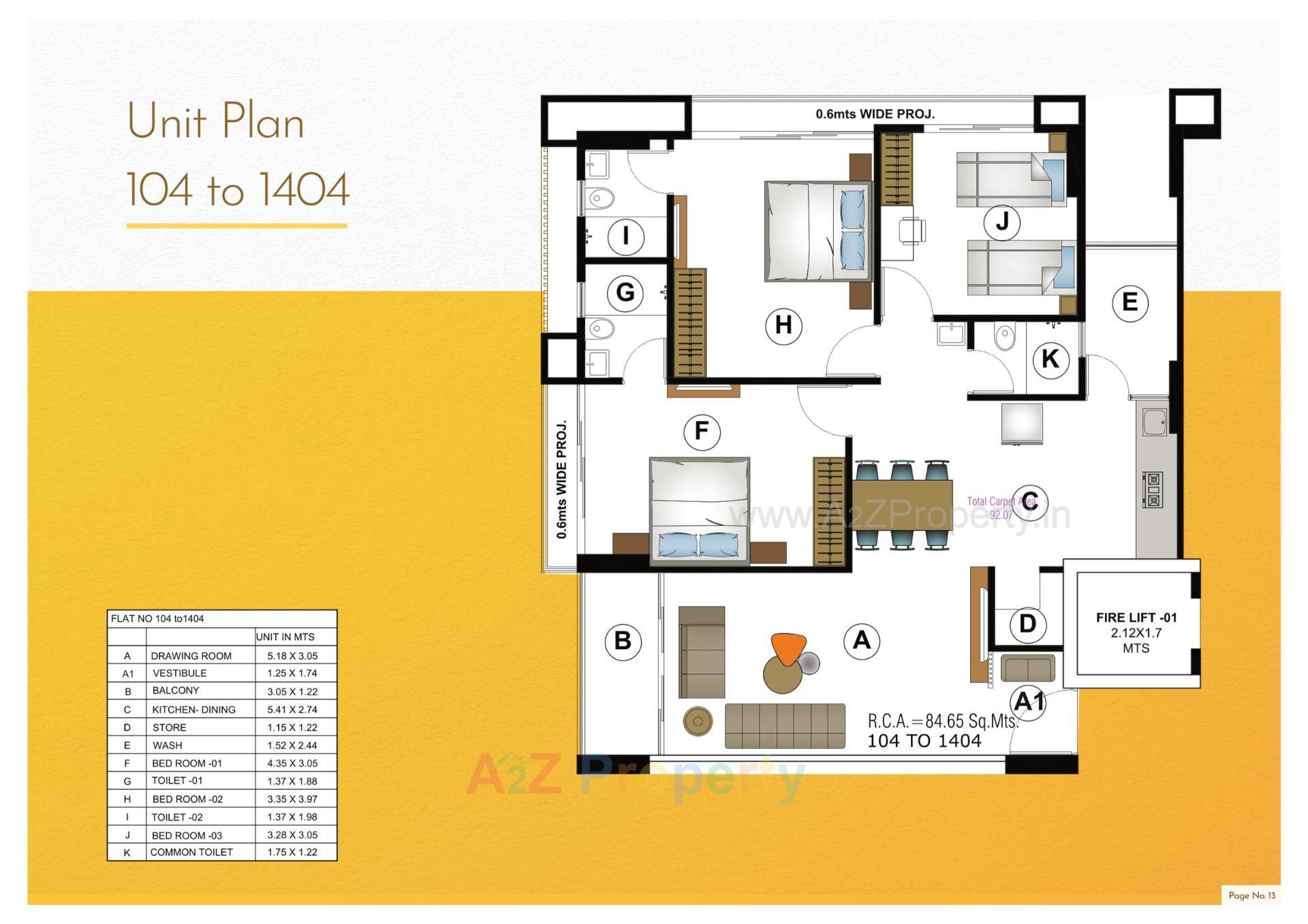 Layout of real estate project Solitaire Arise located at Vejalpur, Ahmedabad, Gujarat