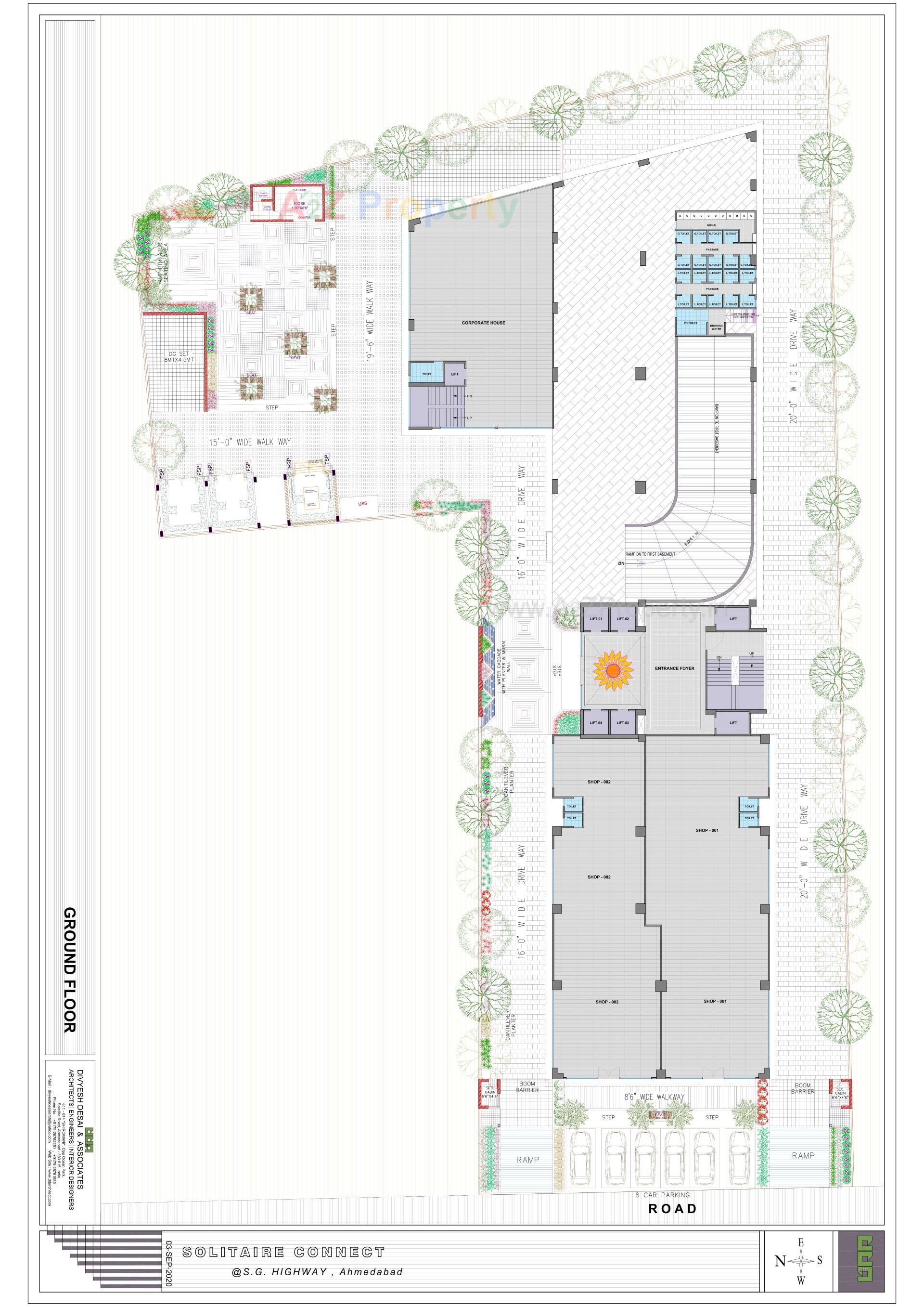 Layout of real estate project Solitaire Connect located at Makarba, Ahmedabad, Gujarat