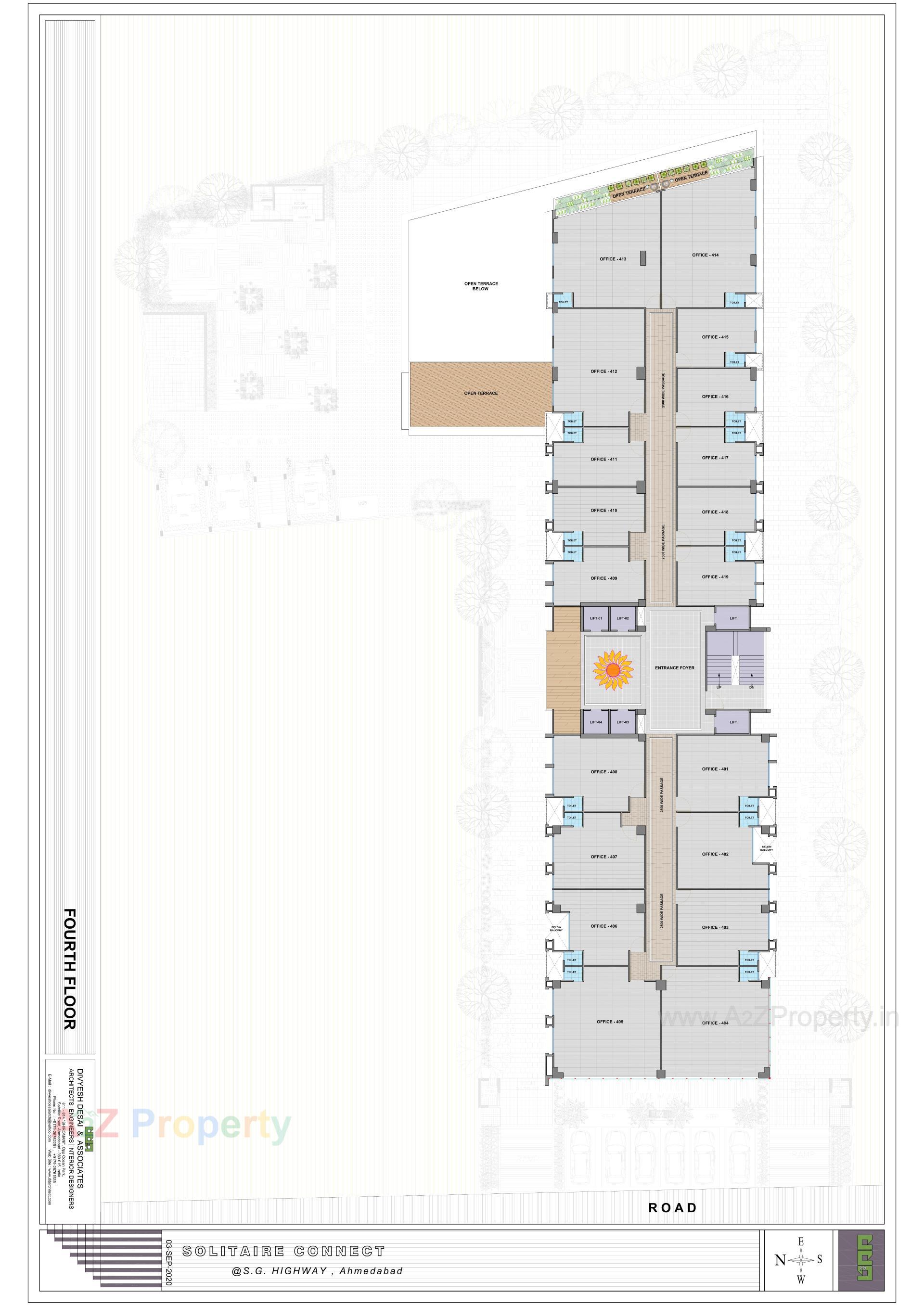Layout of real estate project Solitaire Connect located at Makarba, Ahmedabad, Gujarat
