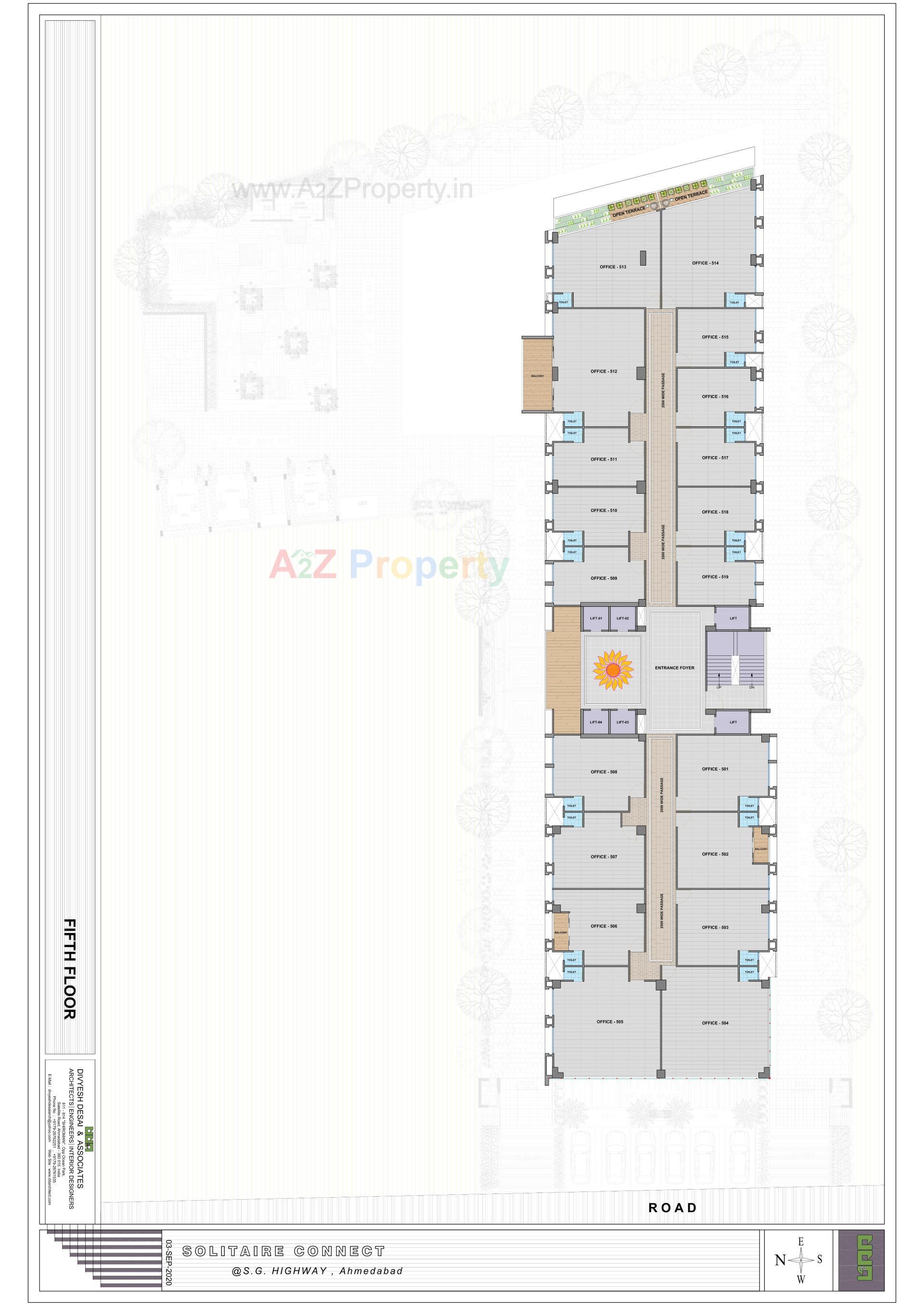 Layout of real estate project Solitaire Connect located at Makarba, Ahmedabad, Gujarat