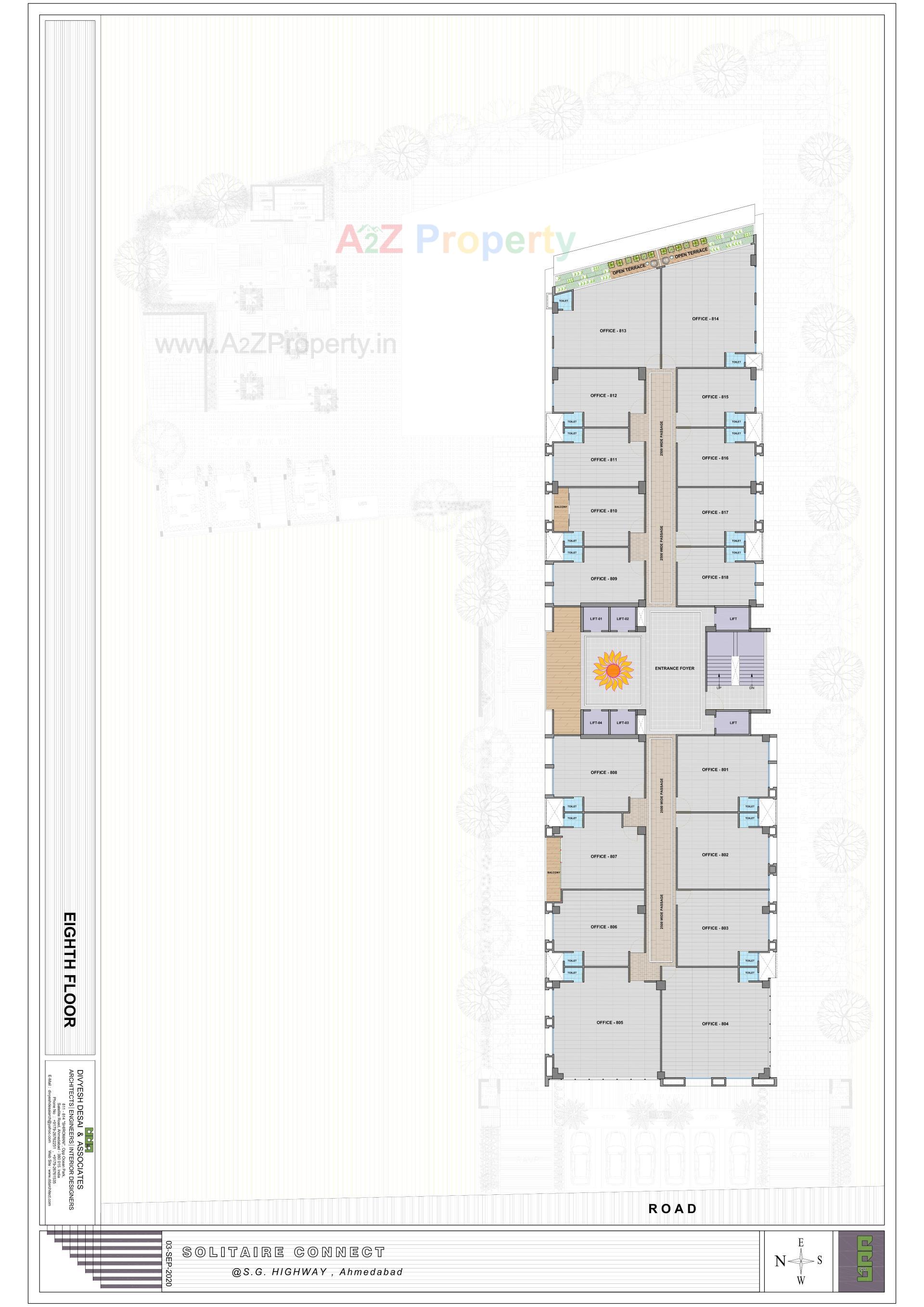 Layout of real estate project Solitaire Connect located at Makarba, Ahmedabad, Gujarat