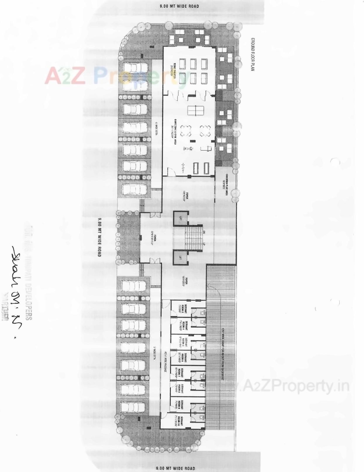 Layout of real estate project Solitaire Reside located at Bodakdev, Ahmedabad, Gujarat