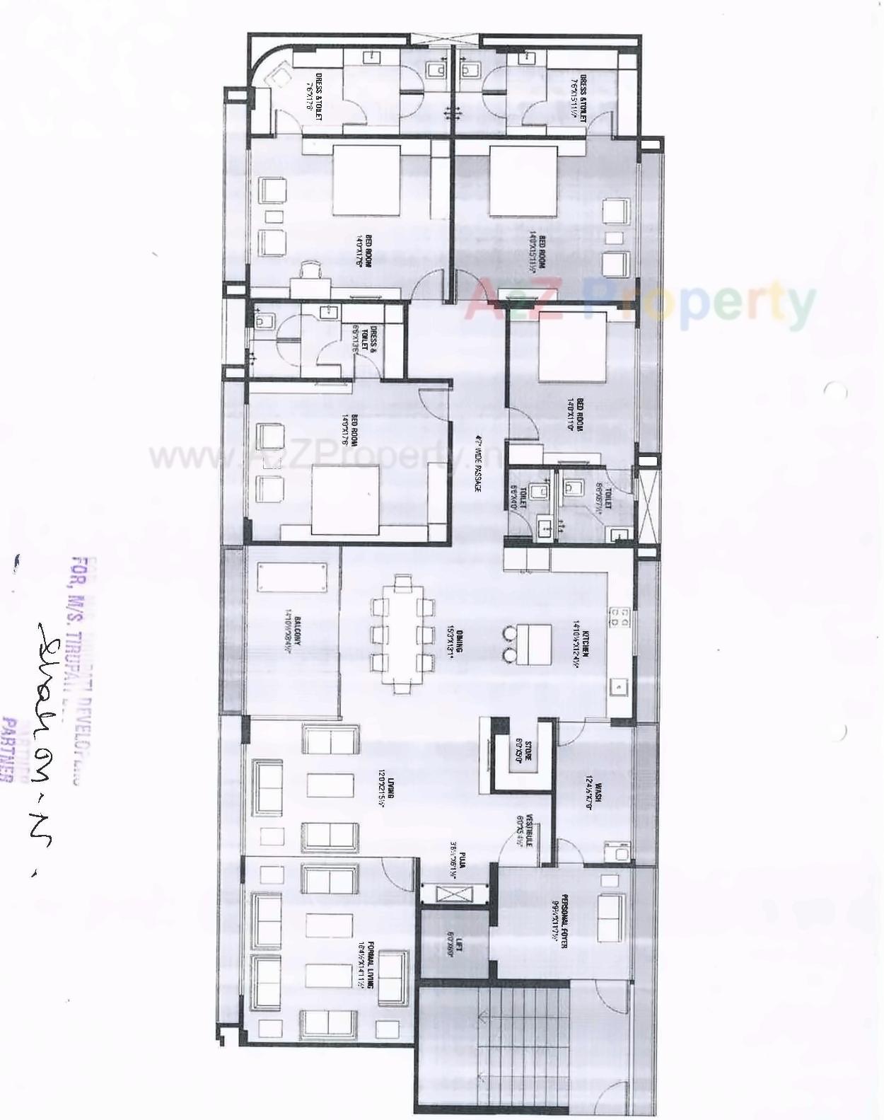 Layout of real estate project Solitaire Reside located at Bodakdev, Ahmedabad, Gujarat