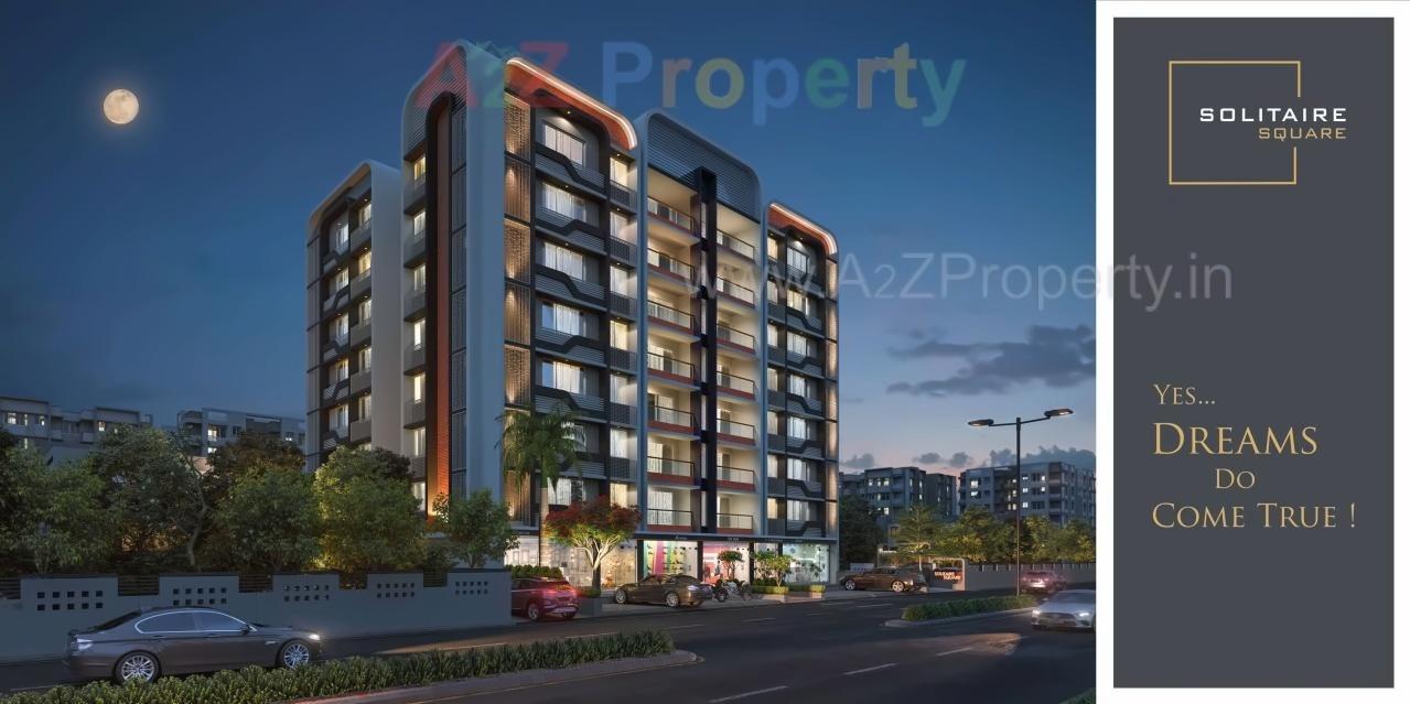 3D Elevation of real estate project Solitaire Square located at Nikol, Ahmedabad, Gujarat