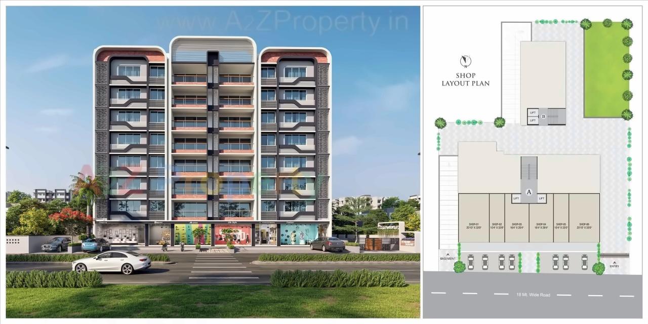 Layout of real estate project Solitaire Square located at Nikol, Ahmedabad, Gujarat