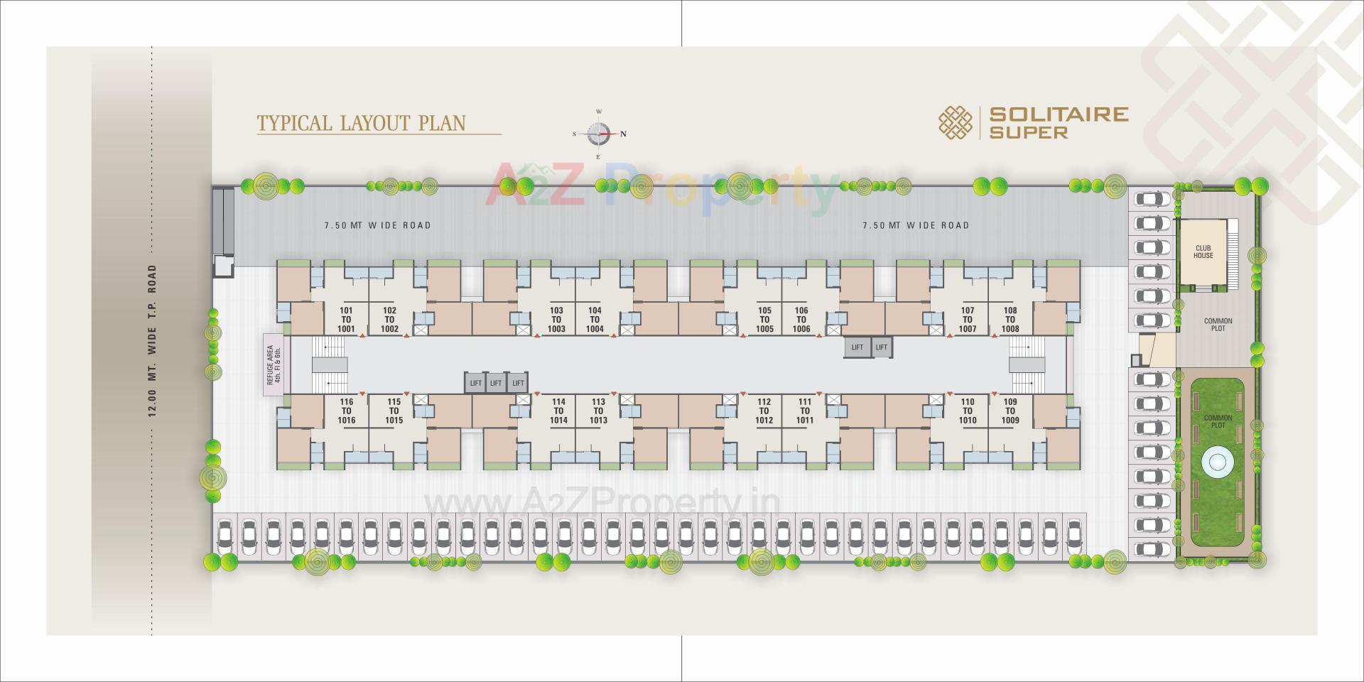 Layout of real estate project Solitaire Superb located at Nikol, Ahmedabad, Gujarat