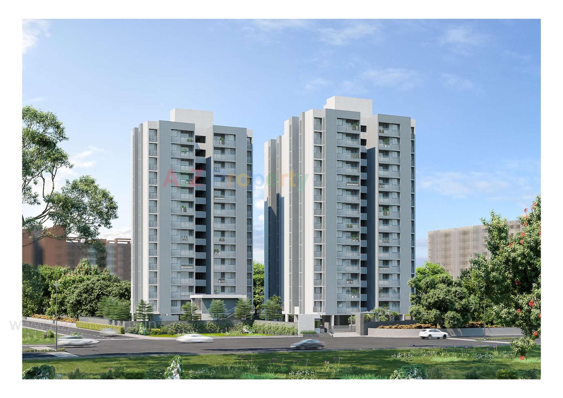 3D Elevation of real estate project Solitaire Vista located at Gota, Ahmedabad, Gujarat