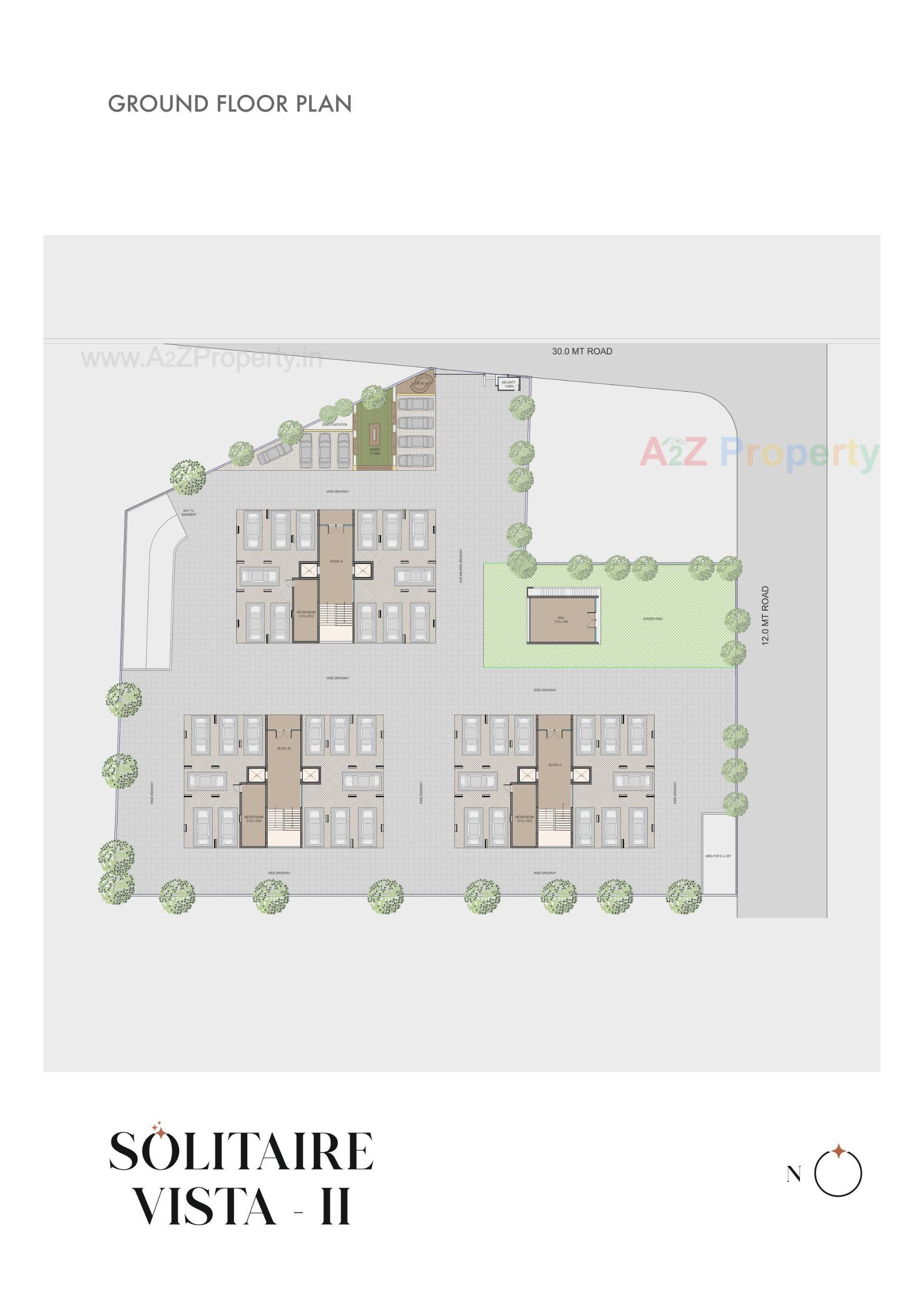 Layout of real estate project Solitaire Vista located at Gota, Ahmedabad, Gujarat