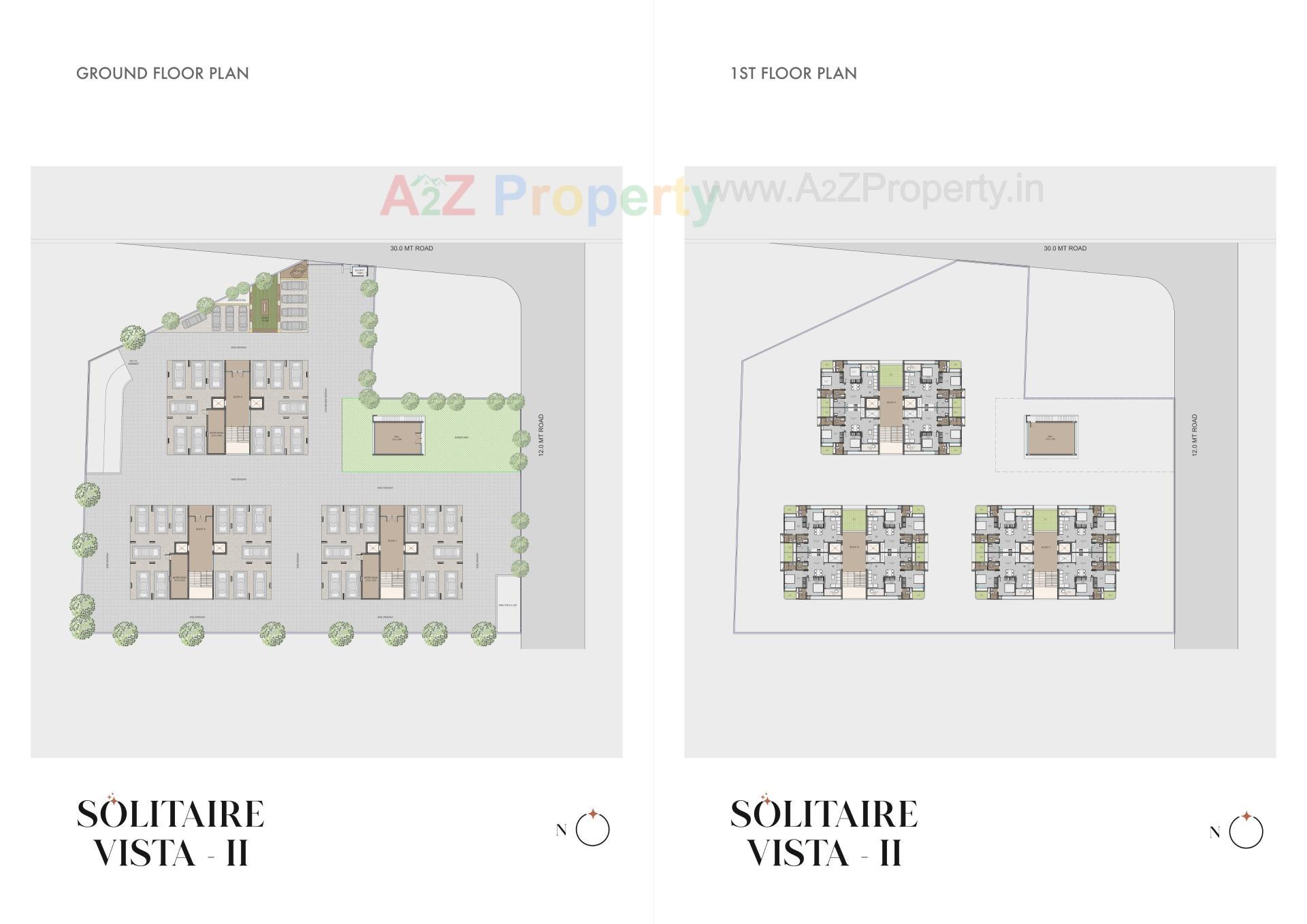 Layout of real estate project Solitaire Vista located at Gota, Ahmedabad, Gujarat