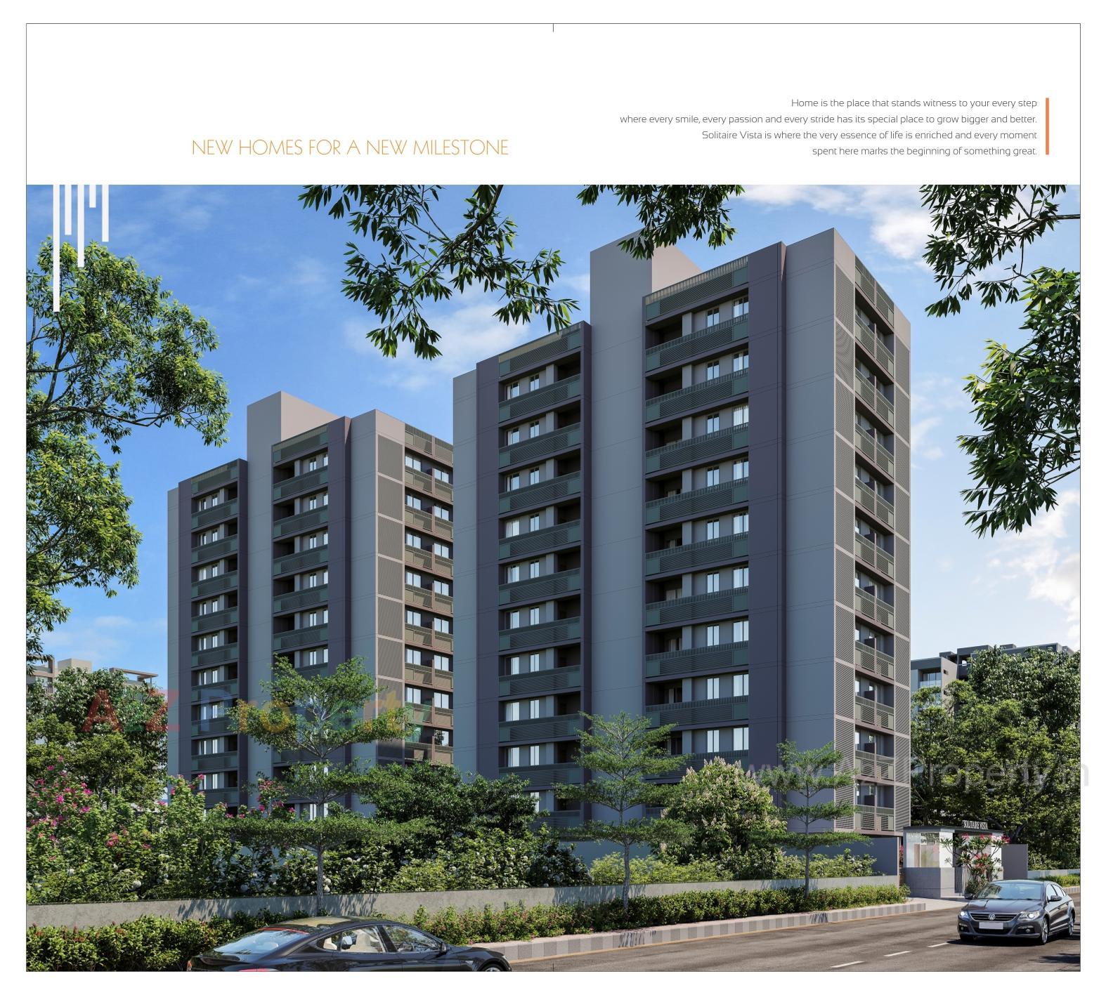 3D Elevation of real estate project Solitaire Vista located at Gota, Ahmedabad, Gujarat