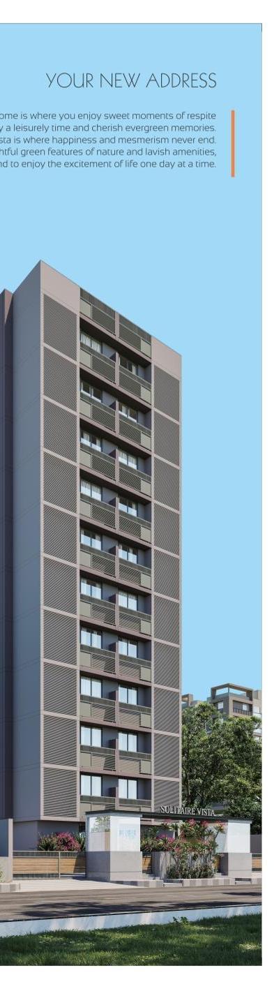 3D Elevation of real estate project Solitaire Vista located at Gota, Ahmedabad, Gujarat
