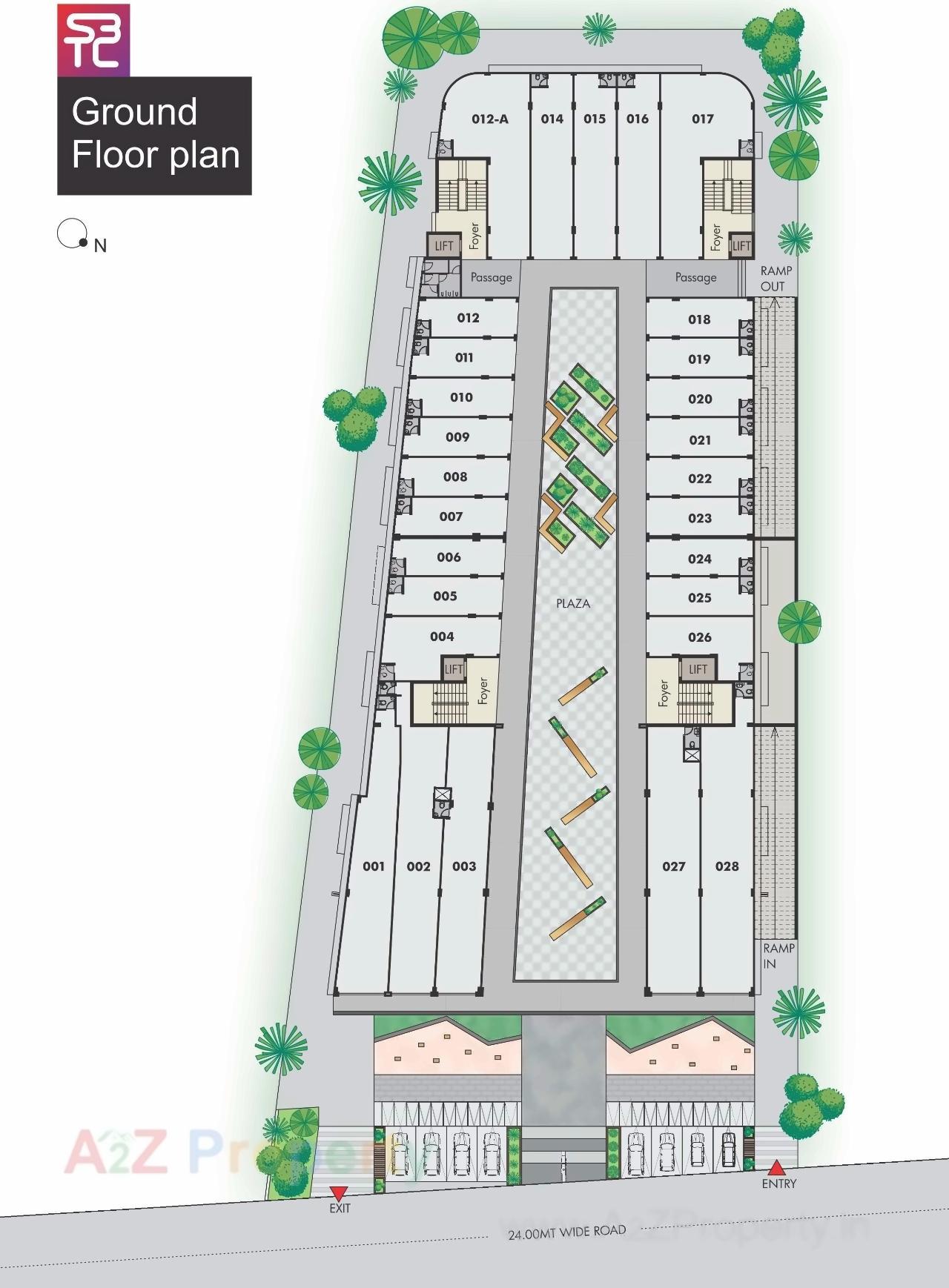 Layout of real estate project South Bopal Trade Centre located at Ahmedabad, Ahmedabad, Gujarat