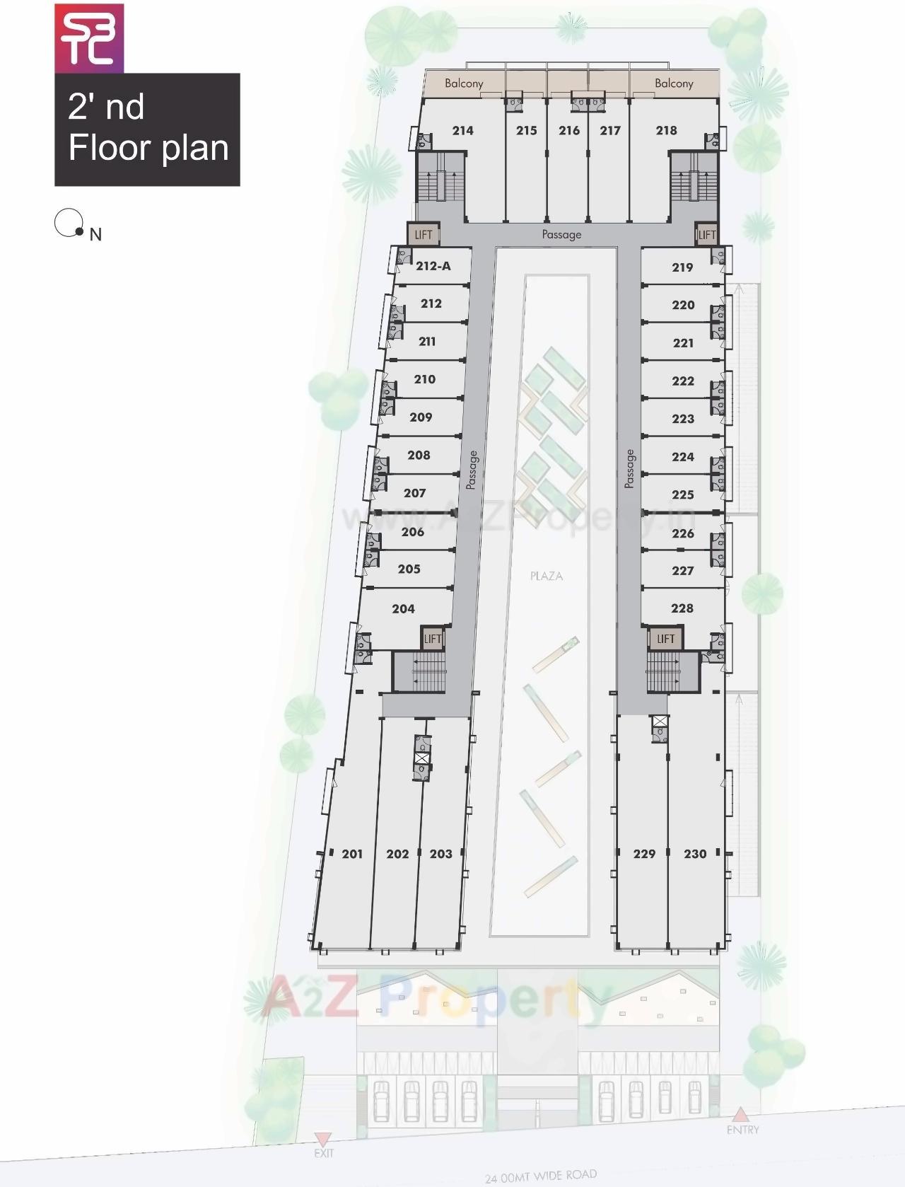 Layout of real estate project South Bopal Trade Centre located at Ahmedabad, Ahmedabad, Gujarat