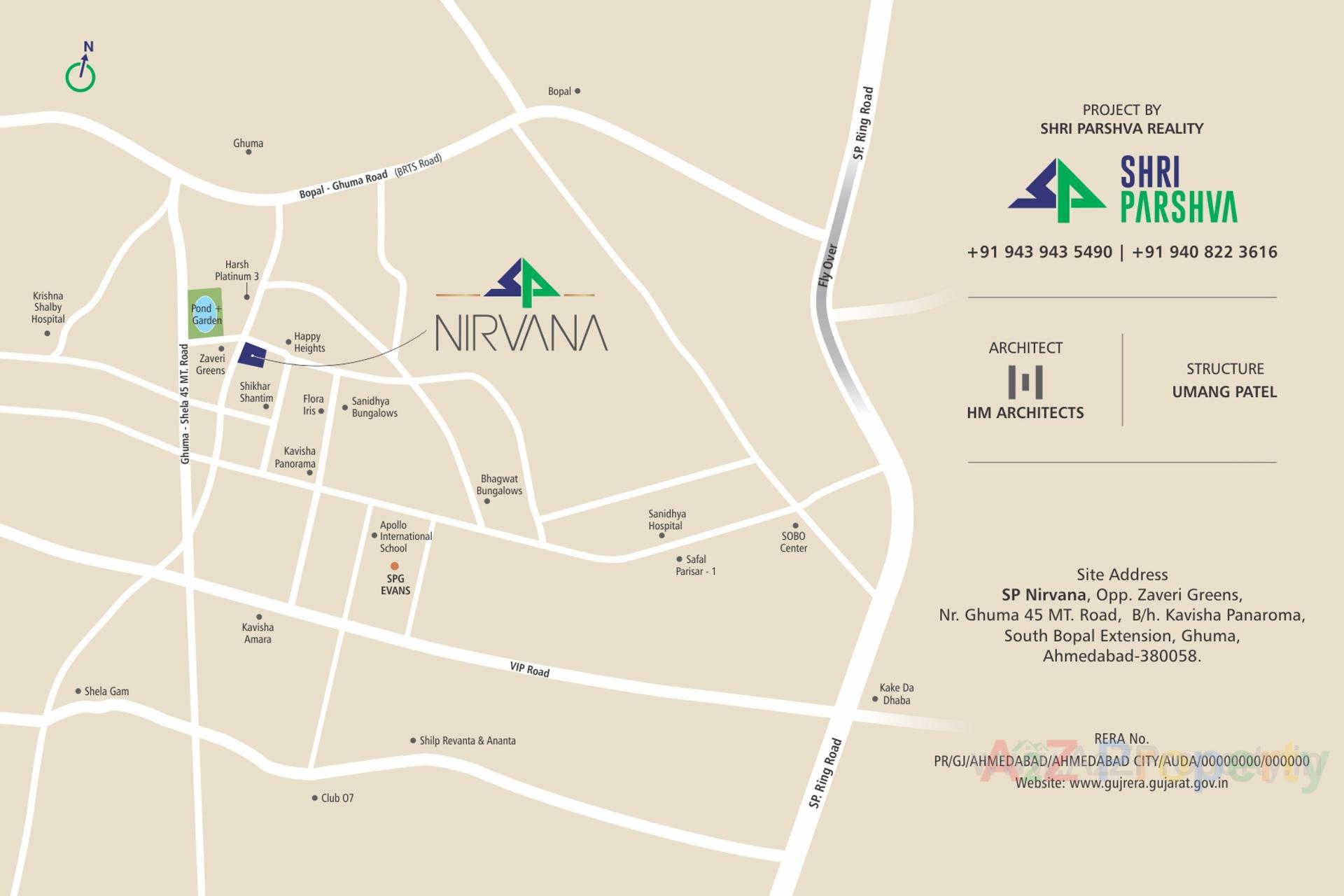  of real estate project Sp Nirvana located at Ghuma, Ahmedabad, Gujarat