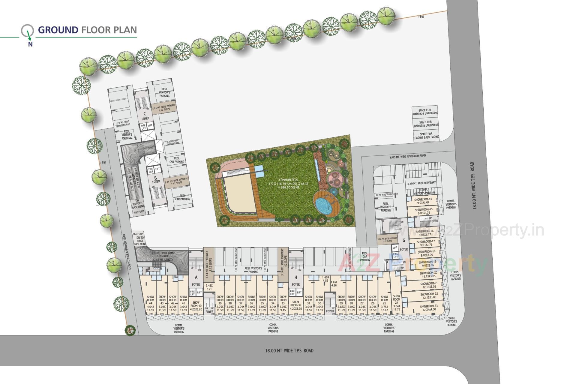 Layout of real estate project Sp Nirvana located at Ghuma, Ahmedabad, Gujarat