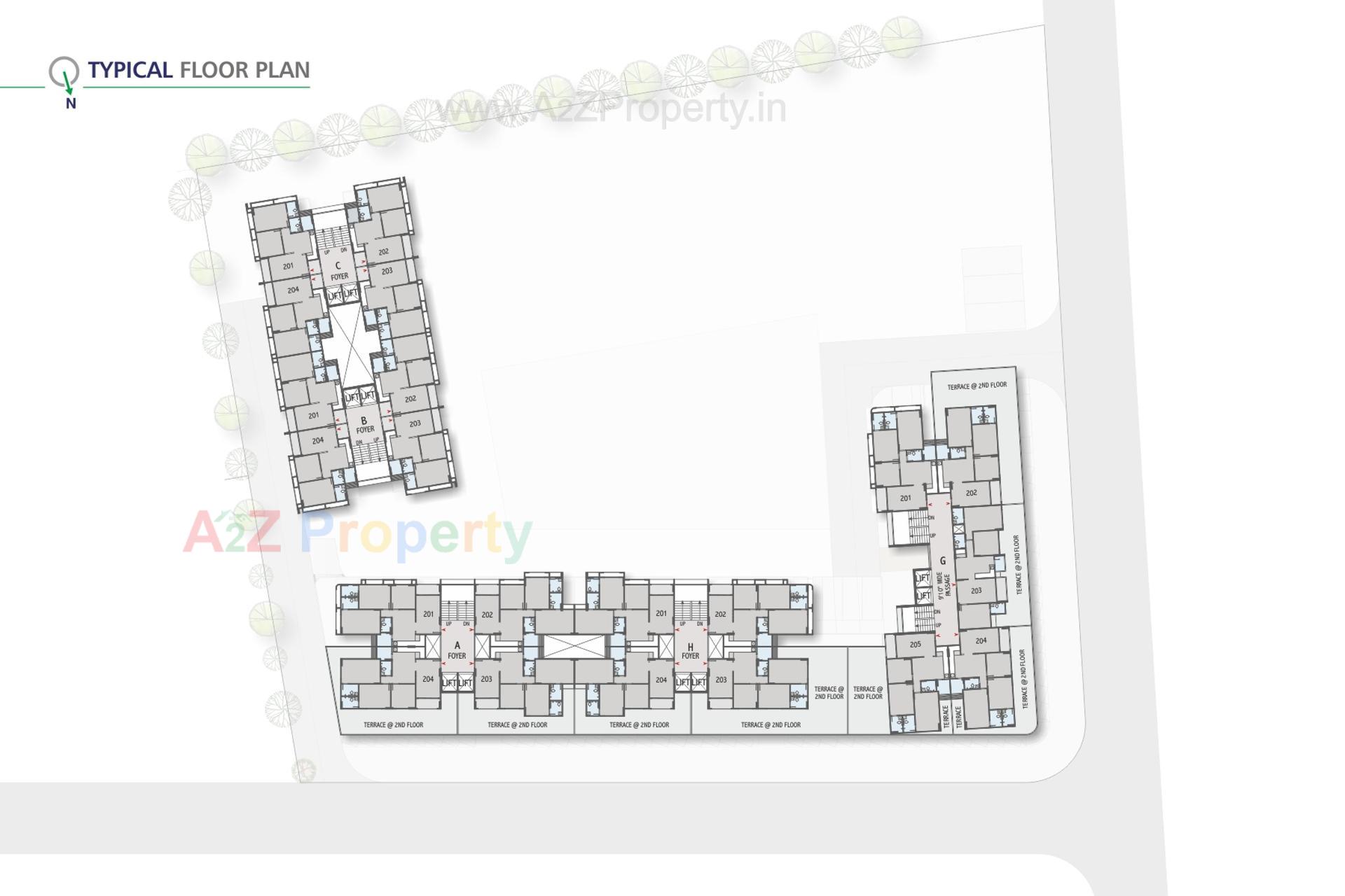 Layout of real estate project Sp Nirvana located at Ghuma, Ahmedabad, Gujarat