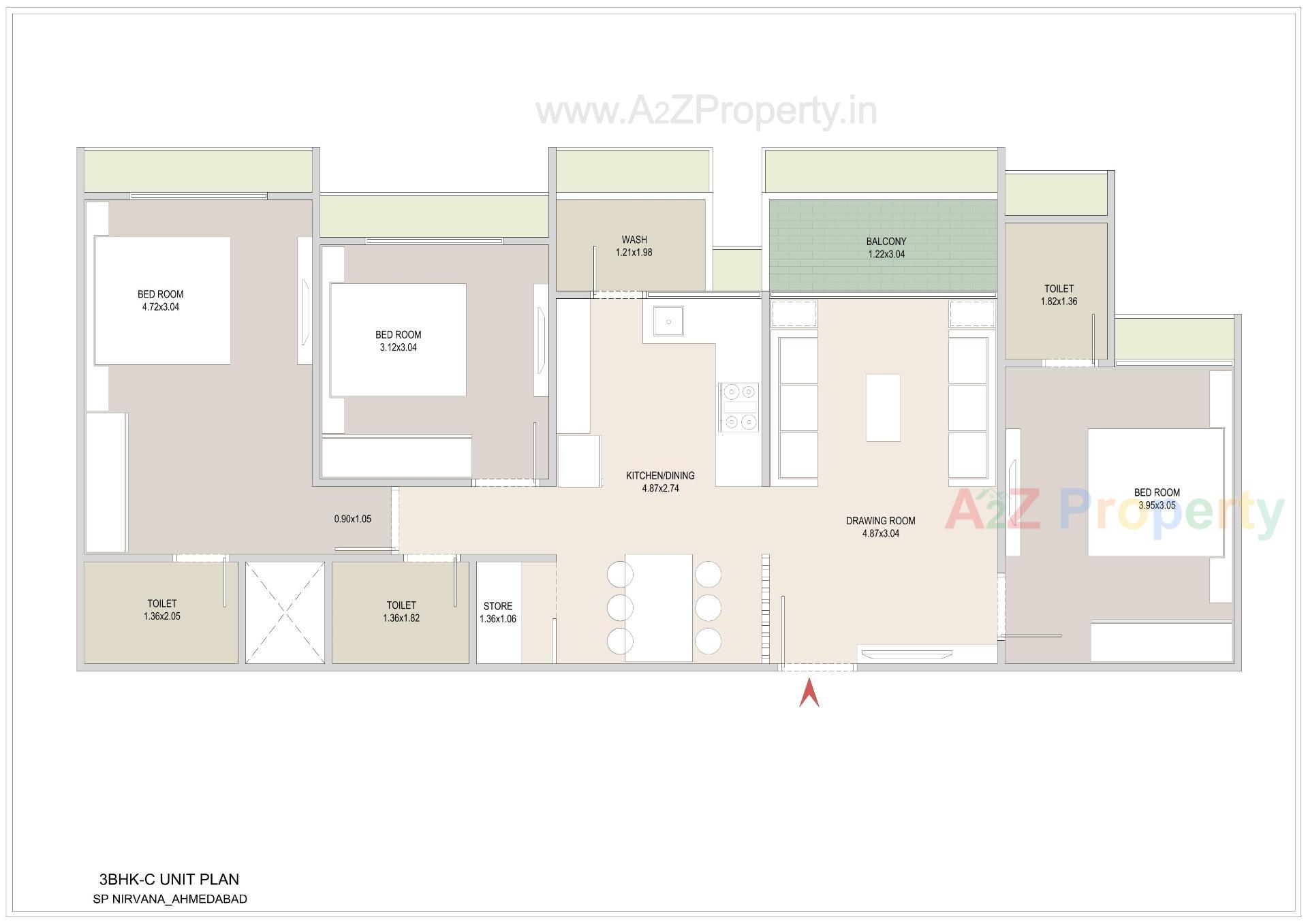 Layout of real estate project Sp Nirvana located at Ghuma, Ahmedabad, Gujarat