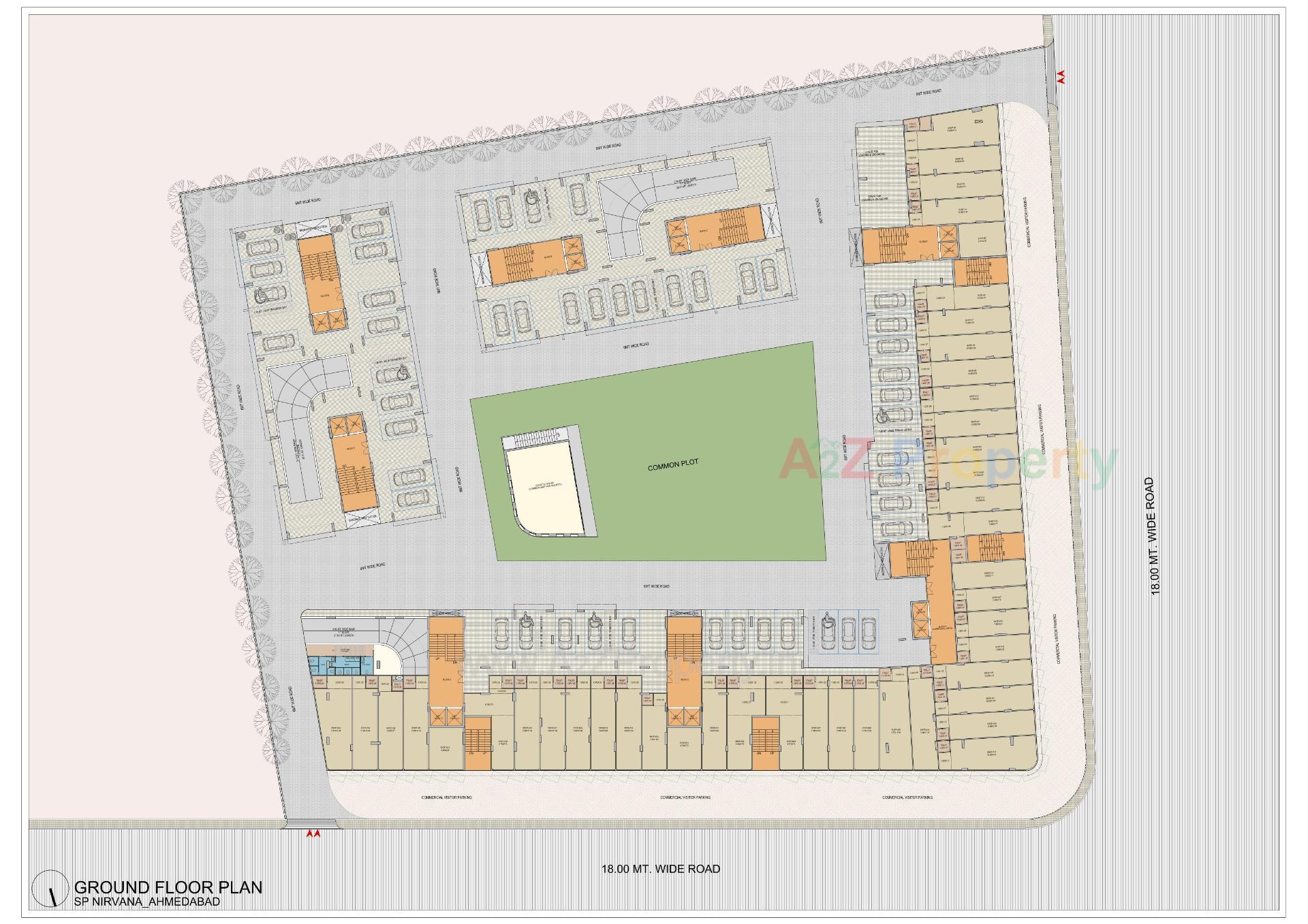 Layout of real estate project Sp Nirvana located at Ghuma, Ahmedabad, Gujarat
