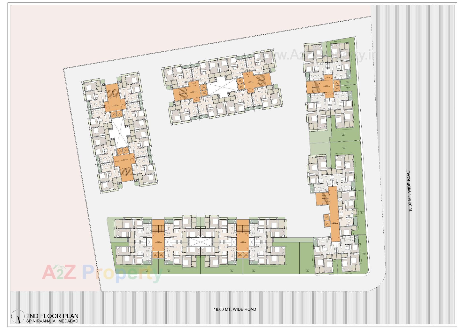 Layout of real estate project Sp Nirvana located at Ghuma, Ahmedabad, Gujarat