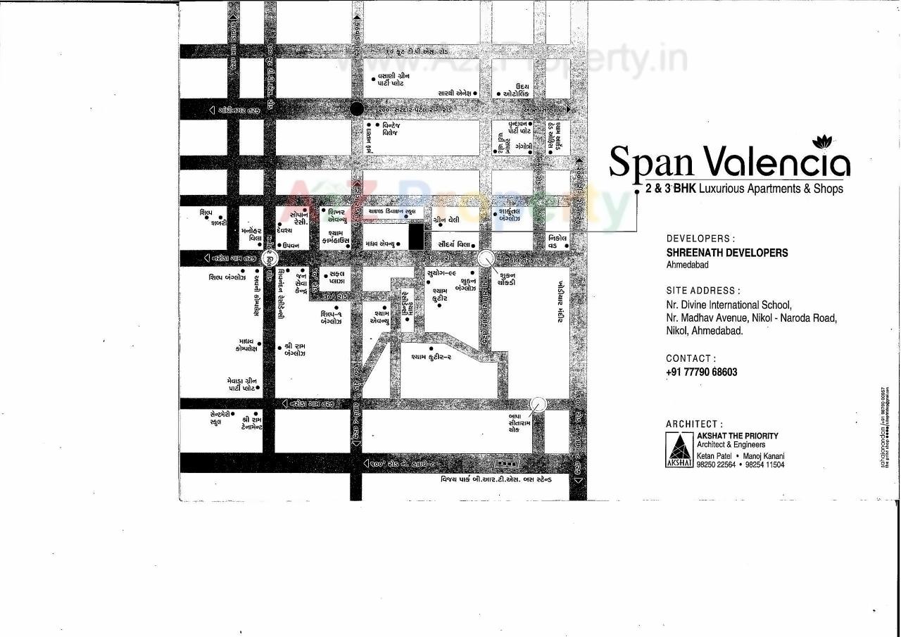 Layout of real estate project Span Valancia located at Nikol, Ahmedabad, Gujarat