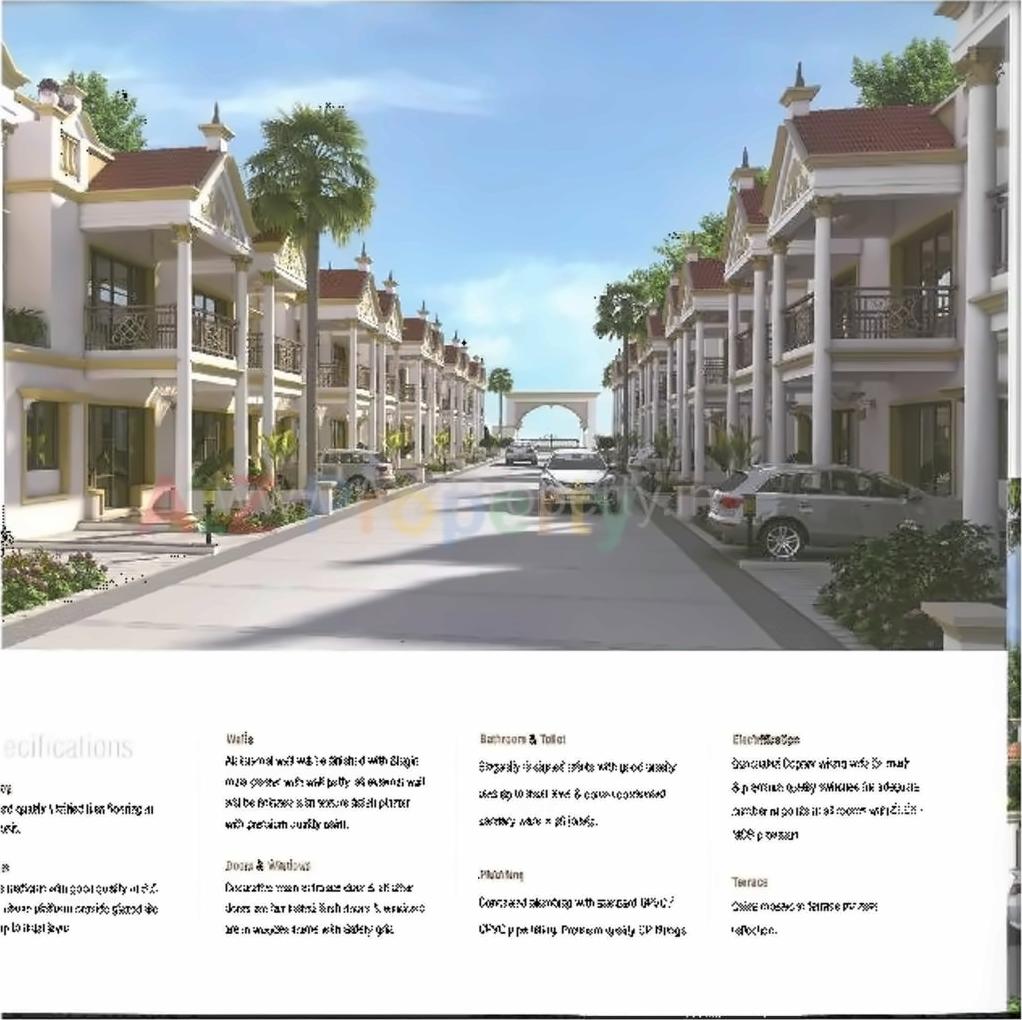 3D Elevation of real estate project Spandan Bunglows located at Hanspura, Ahmedabad, Gujarat