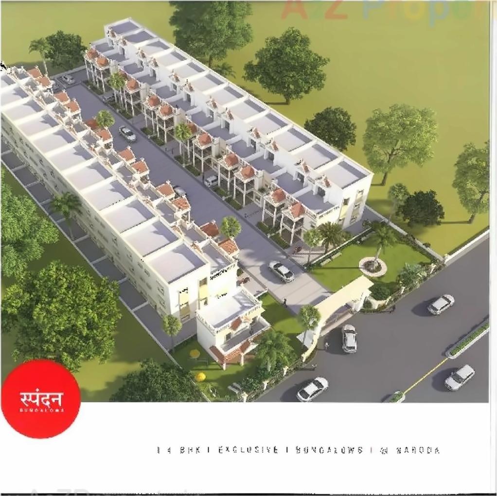 3D Elevation of real estate project Spandan Bunglows located at Hanspura, Ahmedabad, Gujarat