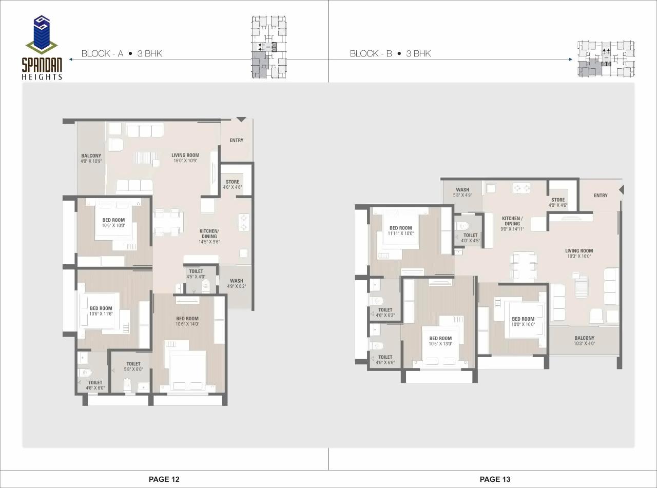 Layout of real estate project Spandan Heights located at Tragad, Ahmedabad, Gujarat