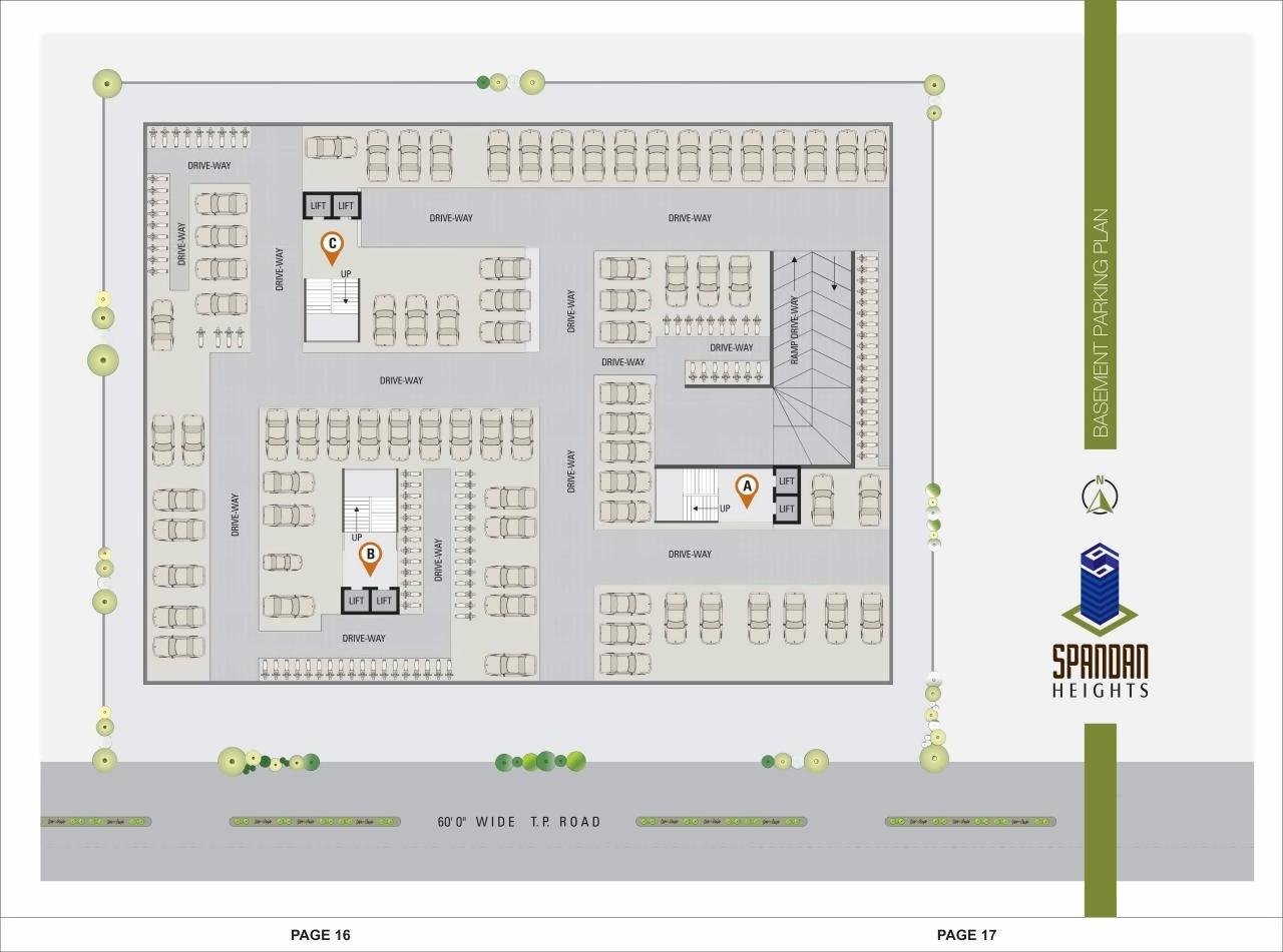 Layout of real estate project Spandan Heights located at Tragad, Ahmedabad, Gujarat