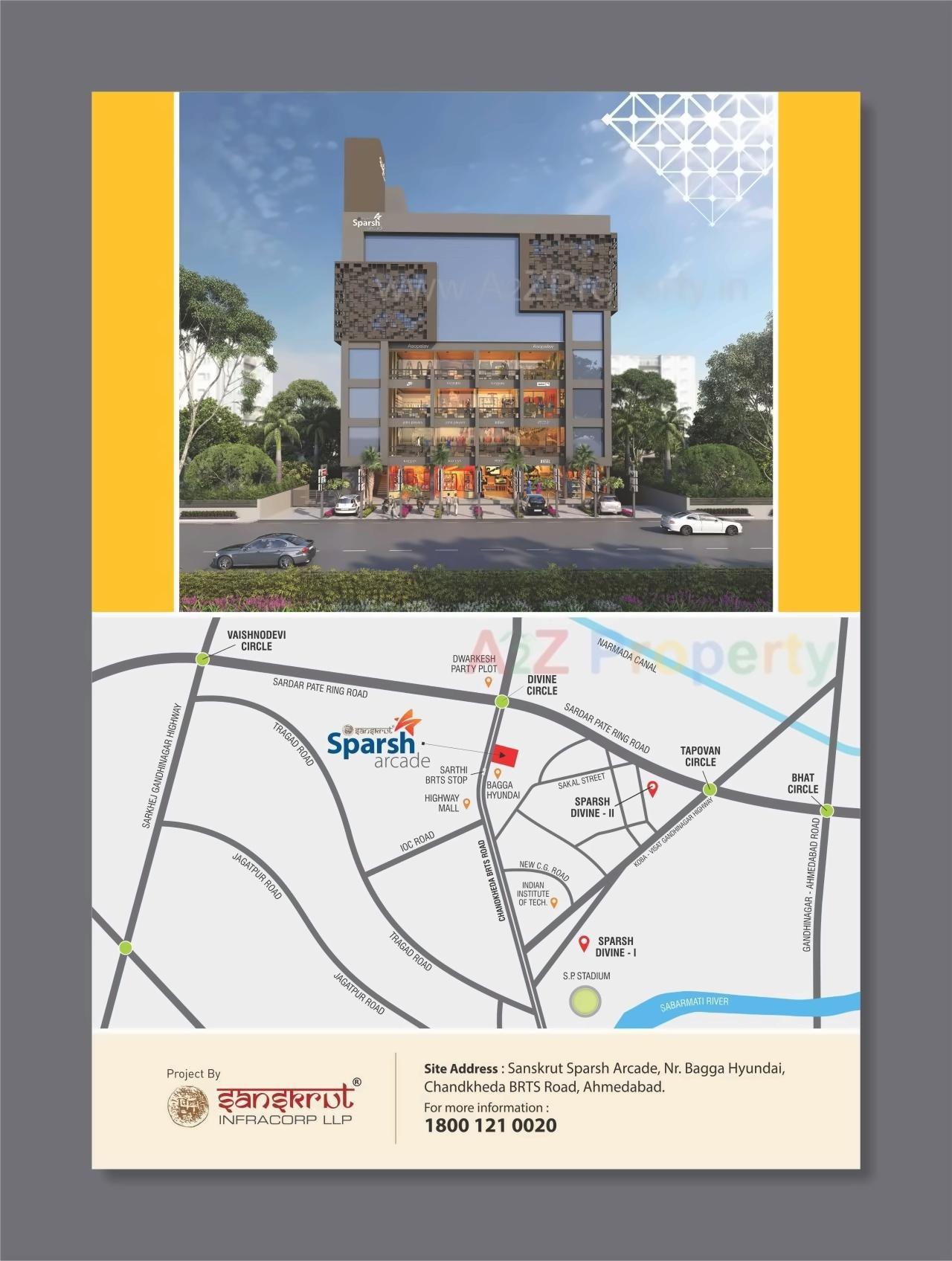  of real estate project Sparsh Arcade located at Chandkheda, Ahmedabad, Gujarat