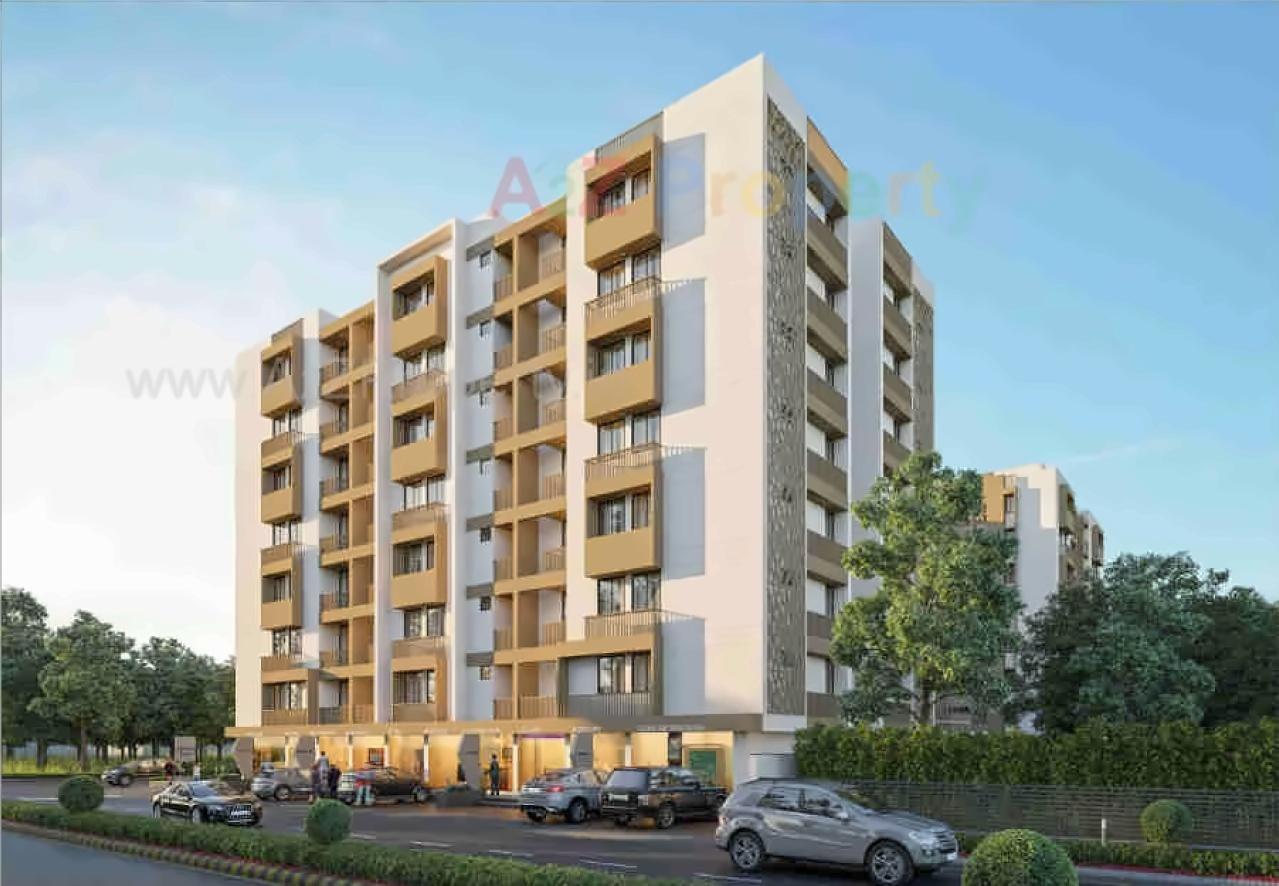 3D Elevation of real estate project Sparsh Aura located at Shahwadi, Ahmedabad, Gujarat