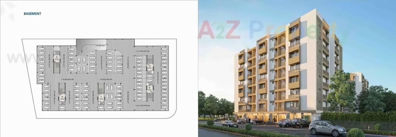 Layout of real estate project Sparsh Aura located at Shahwadi, Ahmedabad, Gujarat