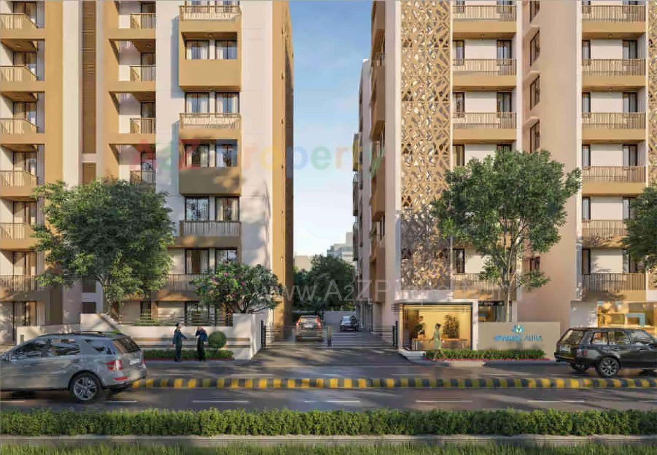 3D Elevation of real estate project Sparsh Aura located at Shahwadi, Ahmedabad, Gujarat