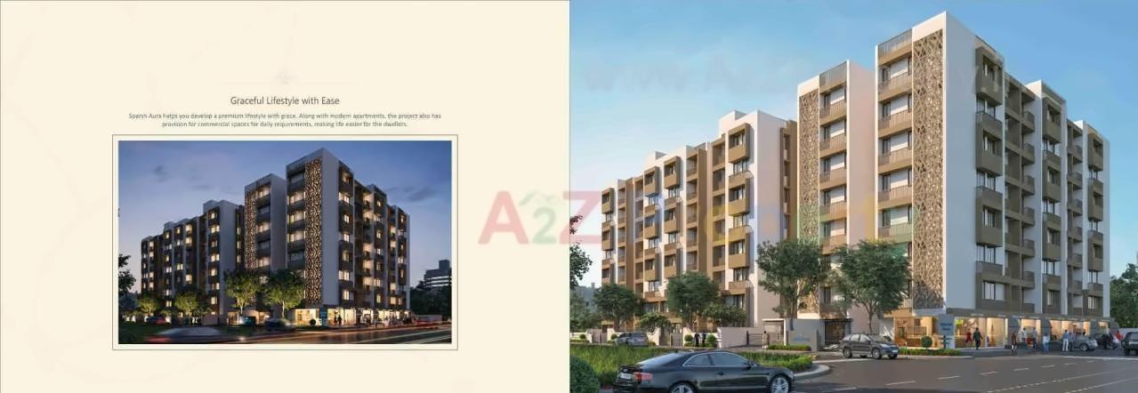 3D Elevation of real estate project Sparsh Aura located at Shahwadi, Ahmedabad, Gujarat