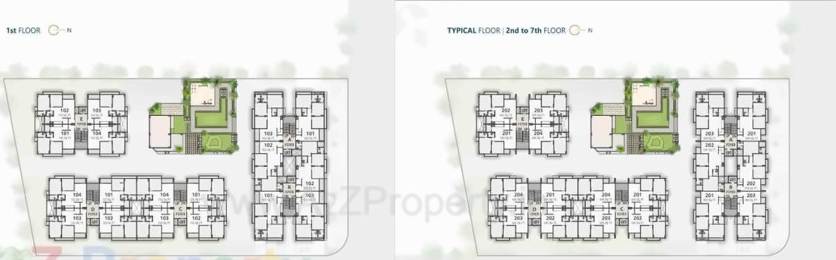 Layout of real estate project Sparsh Aura located at Shahwadi, Ahmedabad, Gujarat