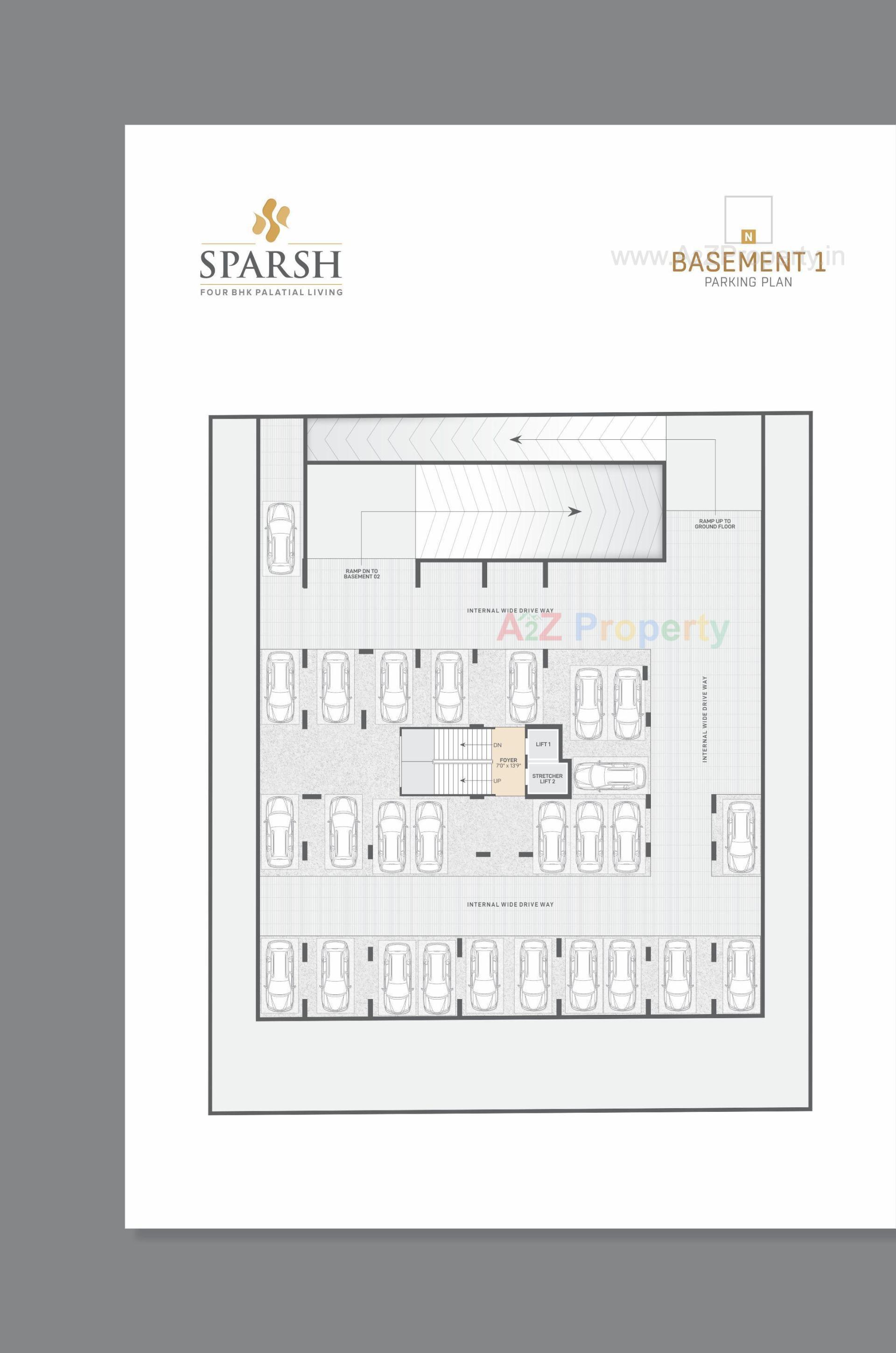 Layout of real estate project Sparsh Residency located at Bhadaj, Ahmedabad, Gujarat