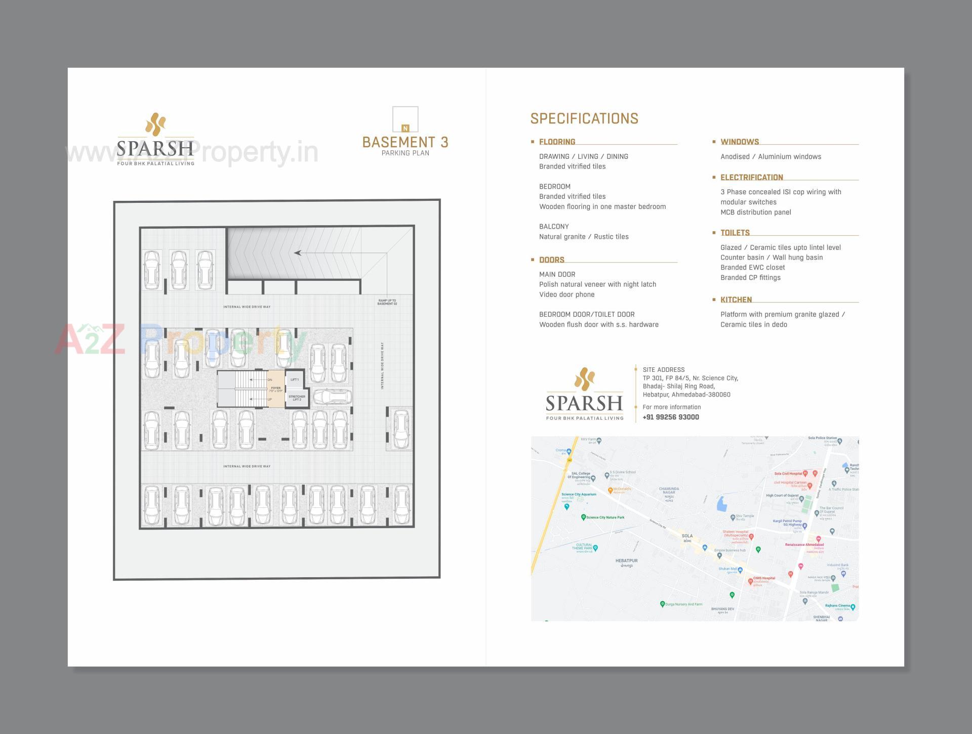  of real estate project Sparsh Residency located at Bhadaj, Ahmedabad, Gujarat