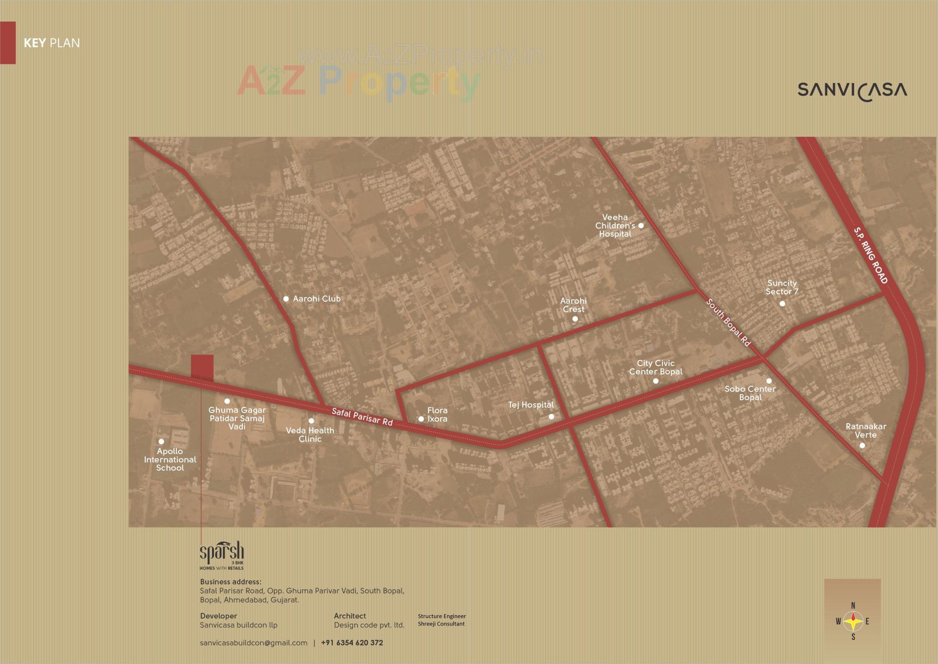  of real estate project Sparsh located at Ghuma, Ahmedabad, Gujarat