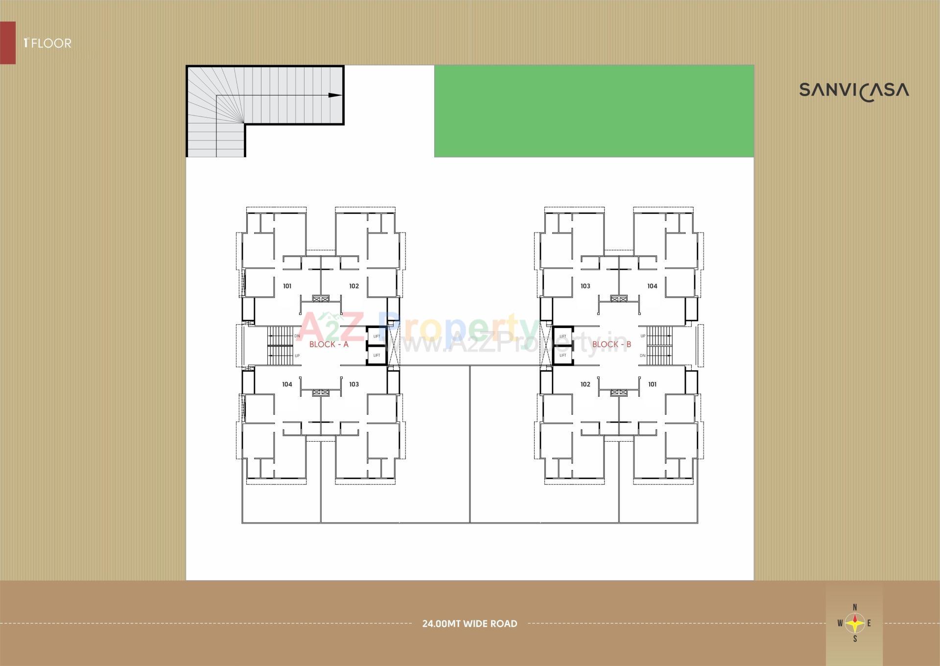 Layout of real estate project Sparsh located at Ghuma, Ahmedabad, Gujarat