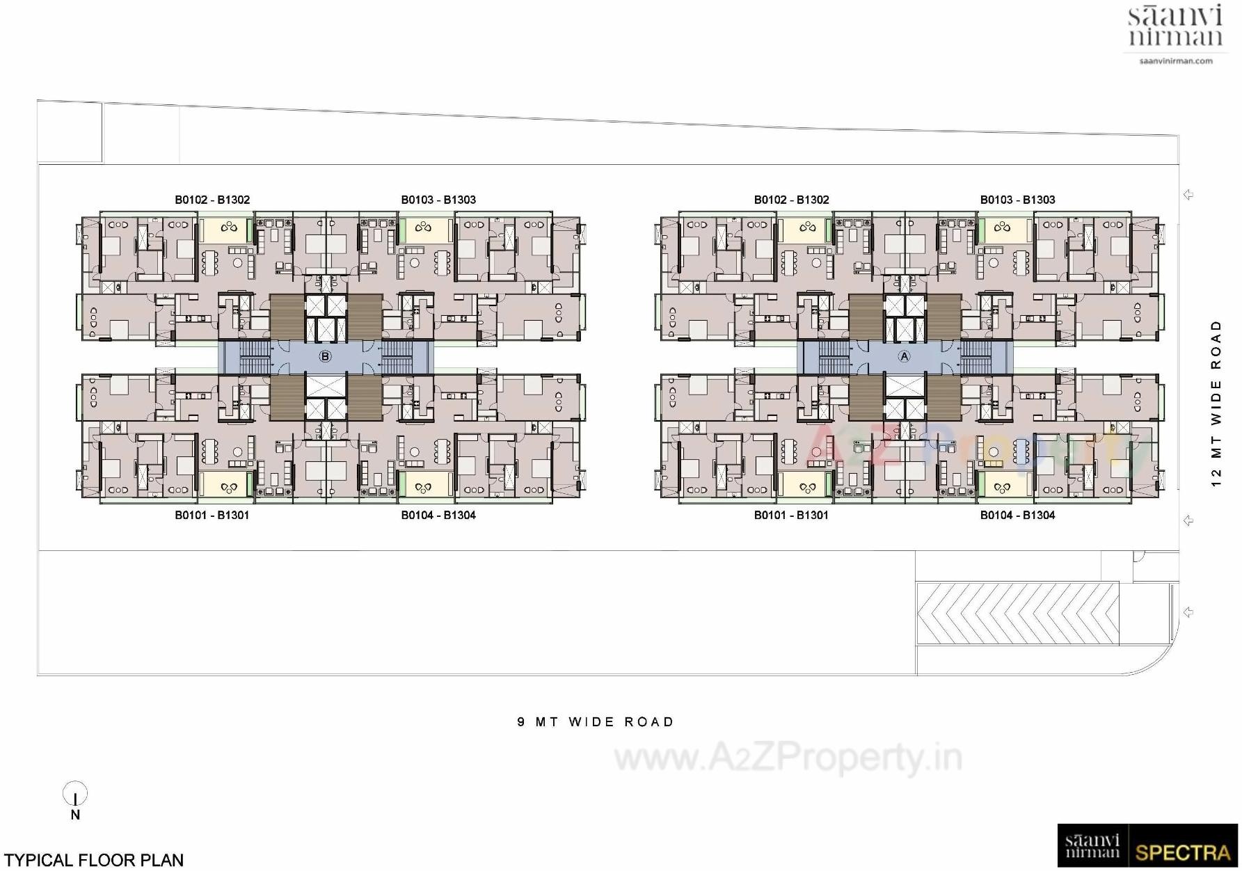 Layout of real estate project Spectra located at Bopal, Ahmedabad, Gujarat