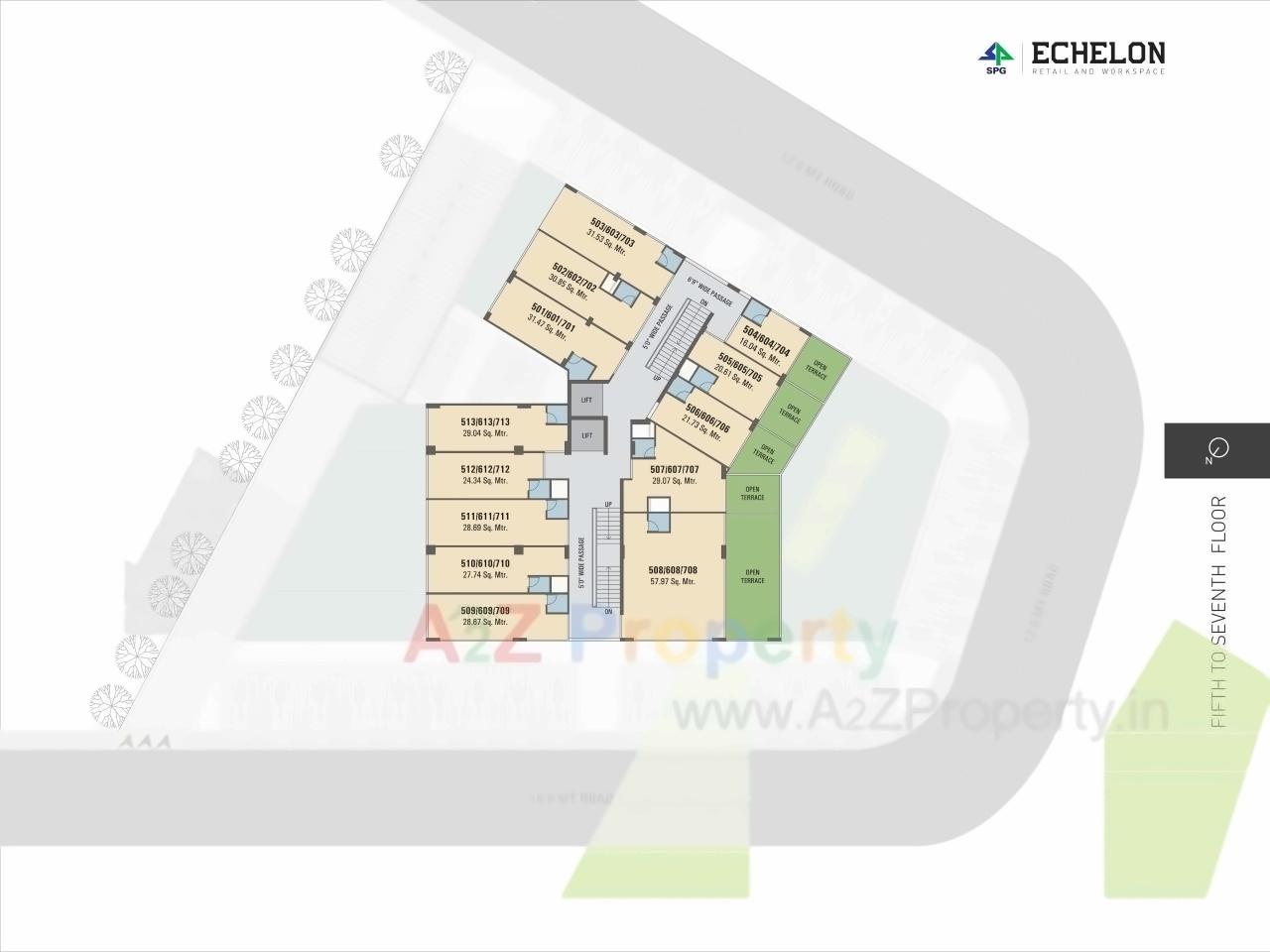 Layout of real estate project Spg Echelon located at Makarba, Ahmedabad, Gujarat