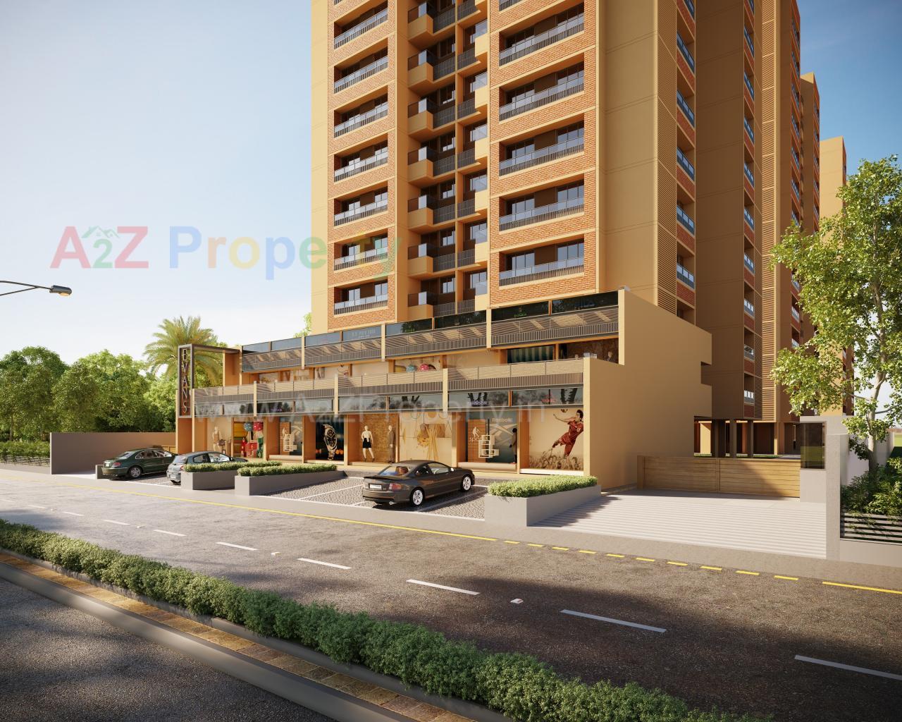 3D Elevation of real estate project Spg Evans located at Ghuma, Ahmedabad, Gujarat