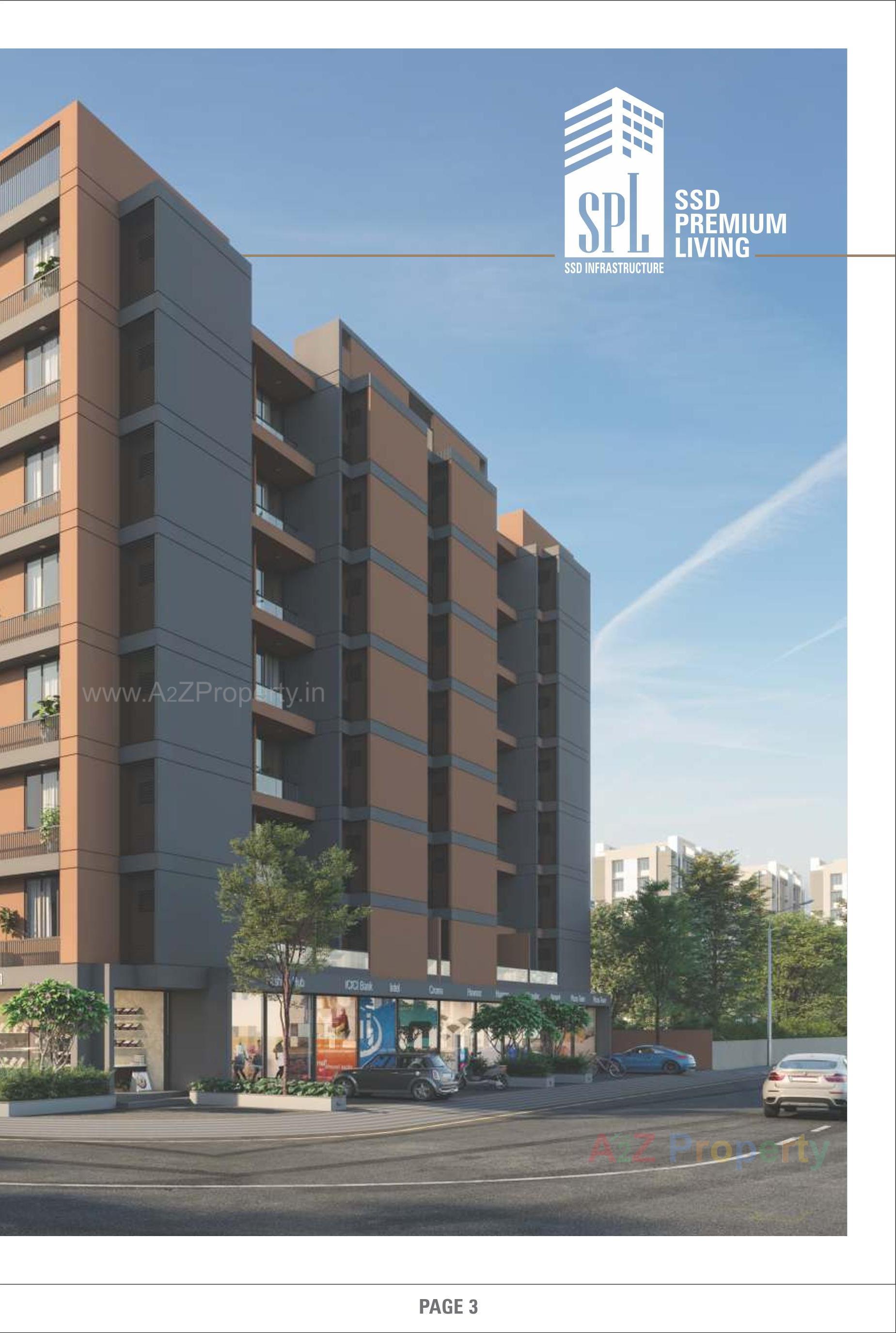 3D Elevation of real estate project Ssd Premium Living located at Nana-chiloda, Ahmedabad, Gujarat