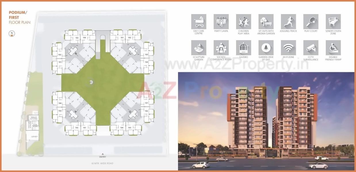 Layout of real estate project Stanza located at Shela, Ahmedabad, Gujarat