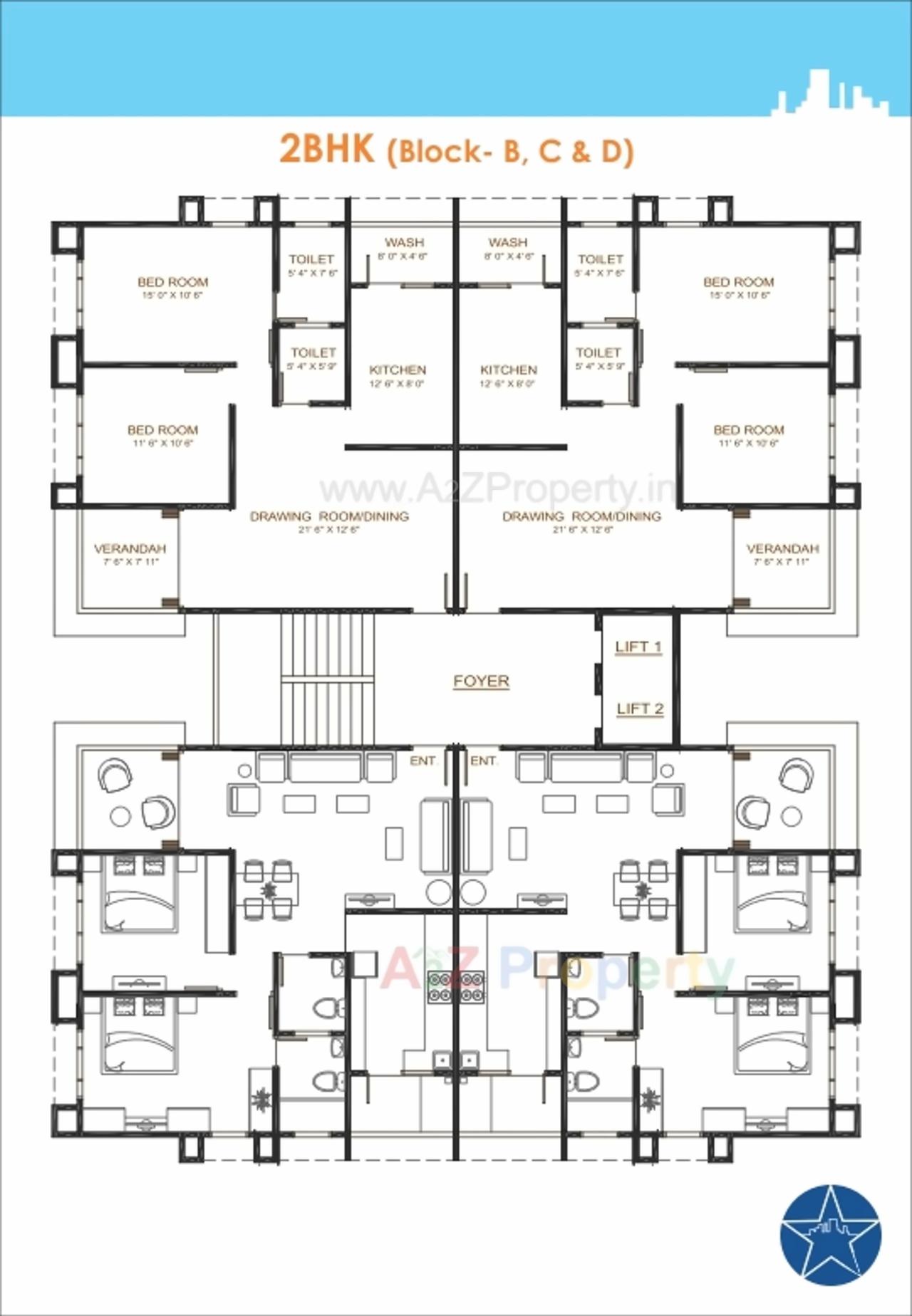 Layout of real estate project Star Heights located at Nikol, Ahmedabad, Gujarat