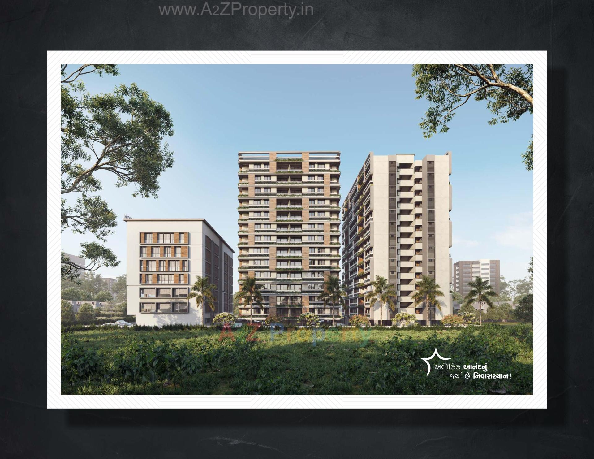 3D Elevation of real estate project Star Icon   Paradise located at Hanspura, Ahmedabad, Gujarat