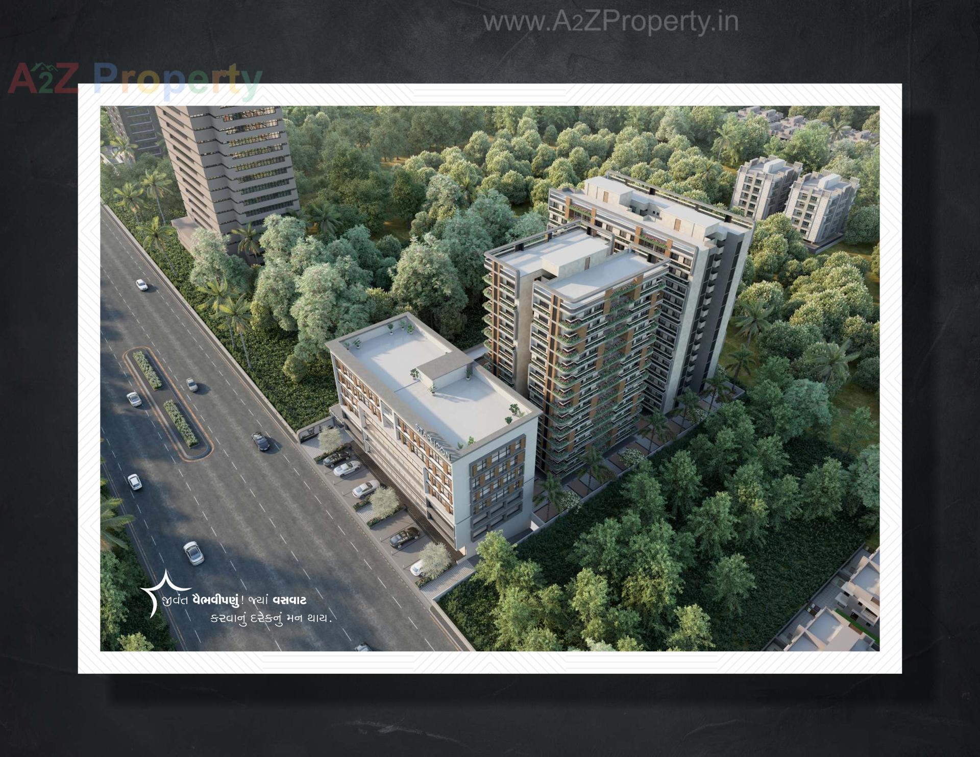 3D Elevation of real estate project Star Icon   Paradise located at Hanspura, Ahmedabad, Gujarat