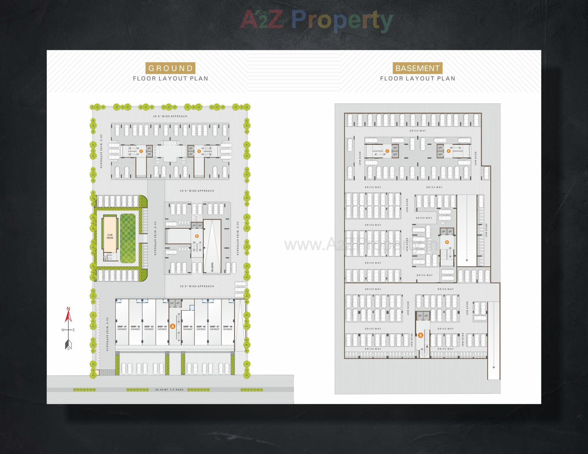 Layout of real estate project Star Icon   Paradise located at Hanspura, Ahmedabad, Gujarat