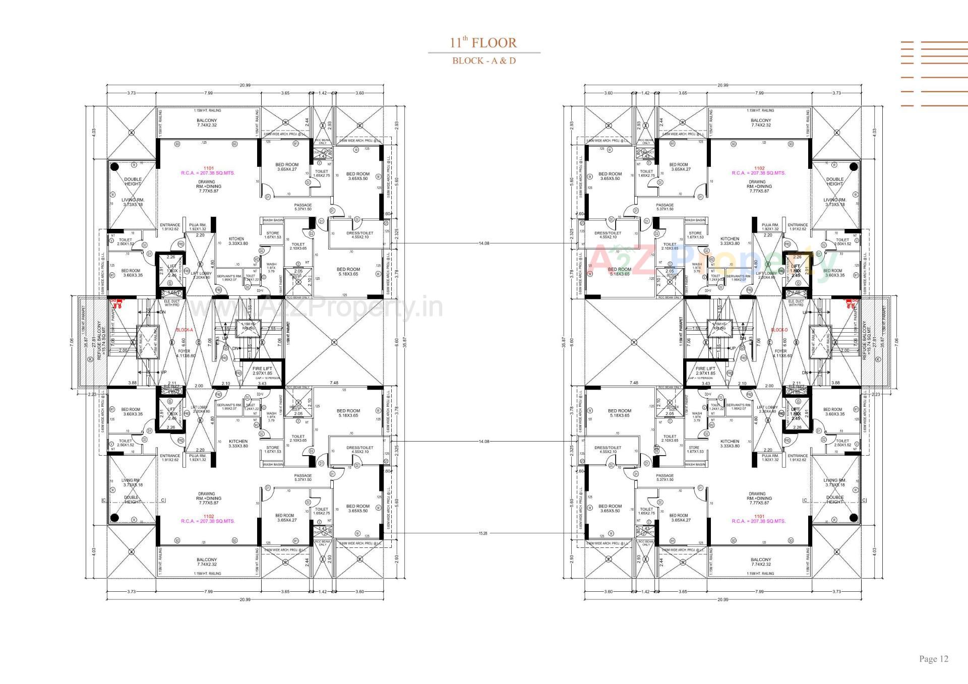 Layout of real estate project Stark Torre located at Sola, Ahmedabad, Gujarat